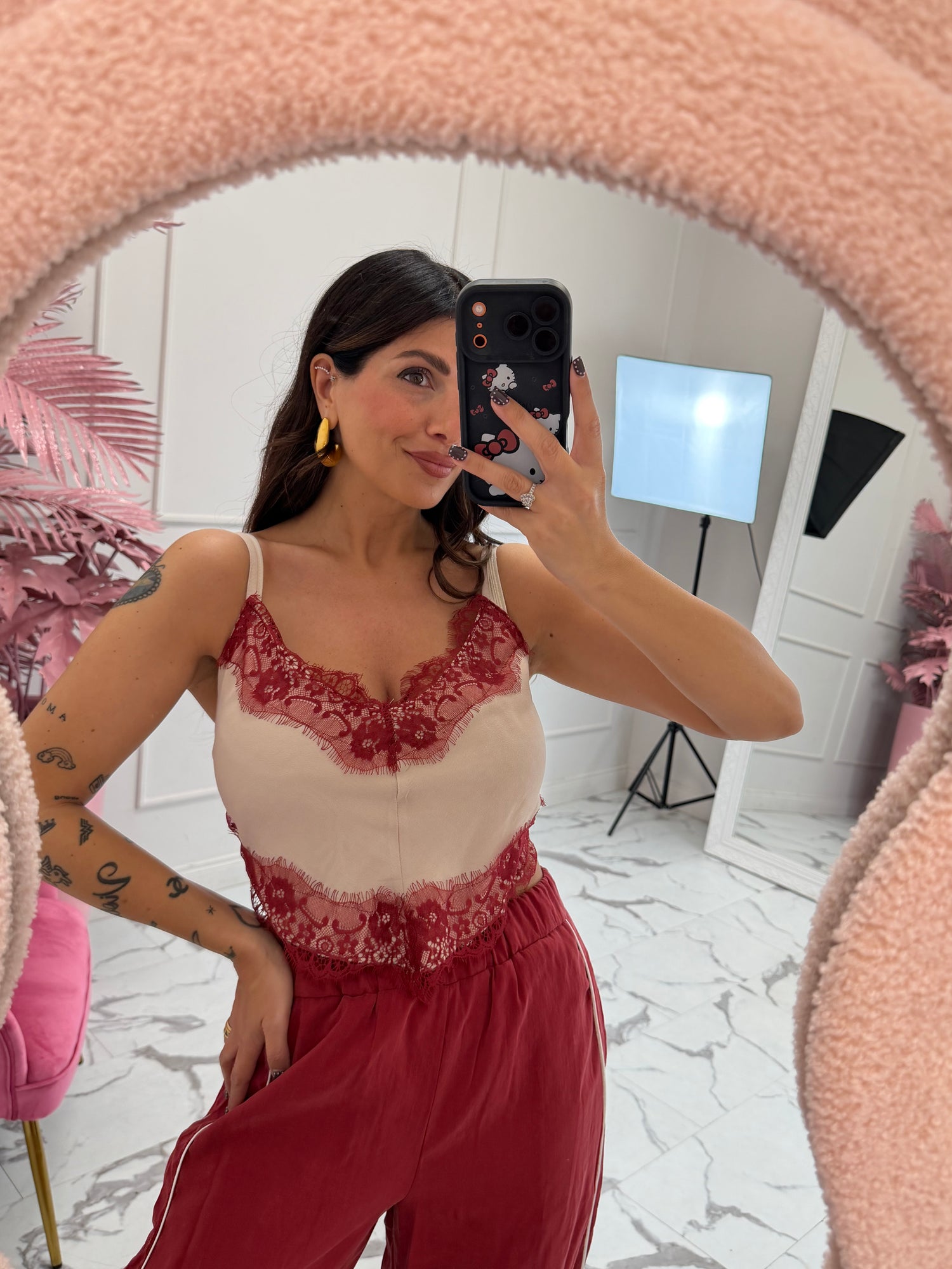 Top con pizzo coordinato  “Clarissa”  HAVE ONE