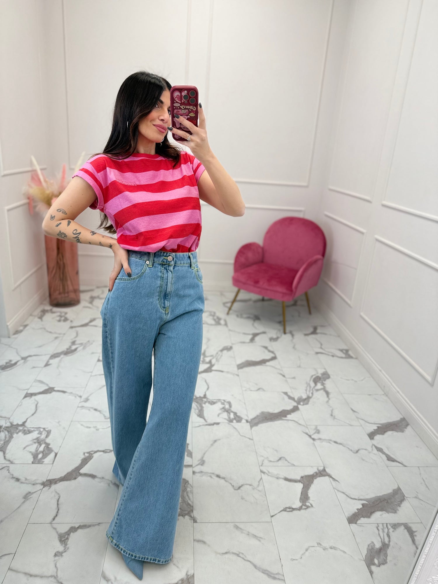 T-shirt “Red&Pink Stripes” COMPANIA FANTASTICA