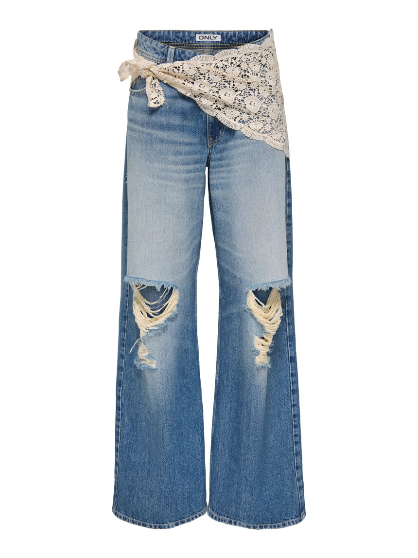 Jeans wide leg “Carrie” bandana ONLY