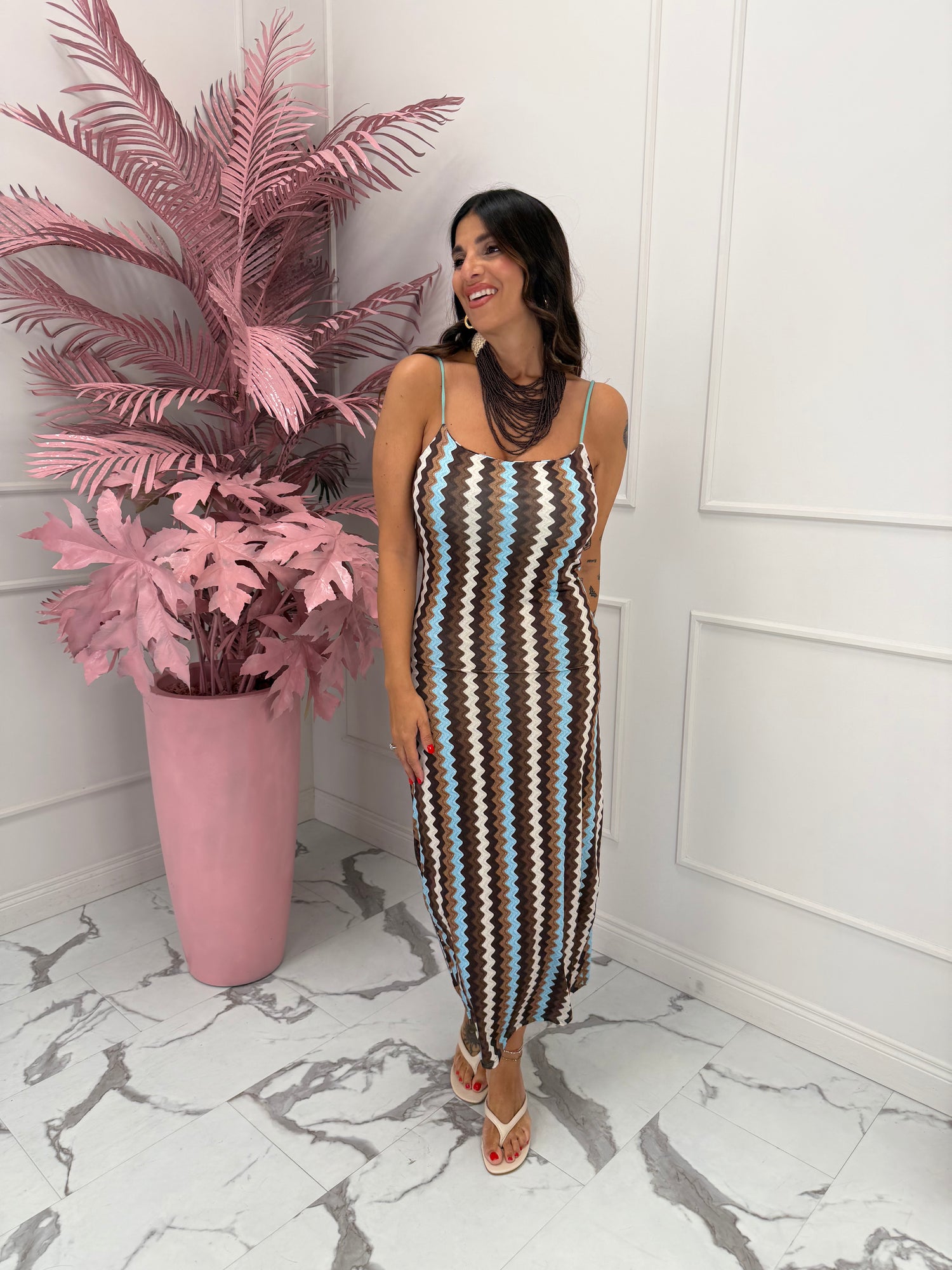 Abito stretch “Chevron print” LIP