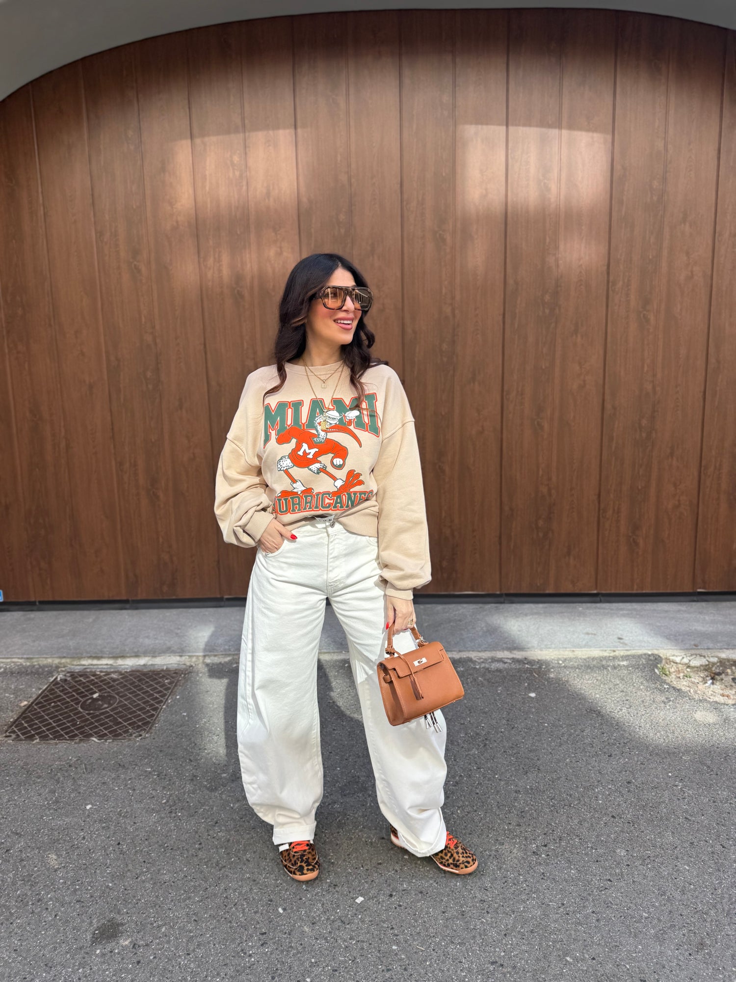 Jeans balloon “Denise beige” VICOLO