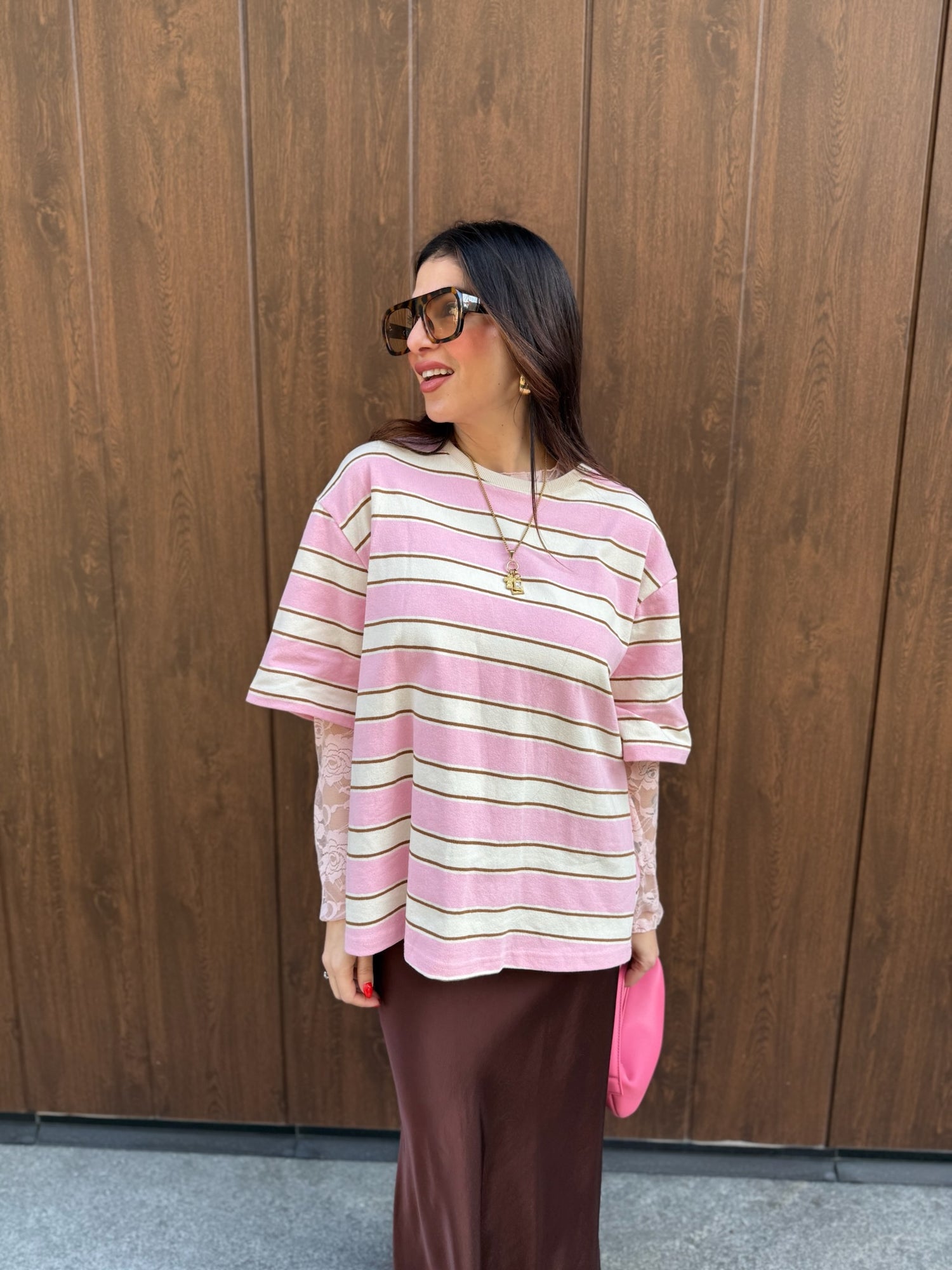 T-shirt over righe LIP