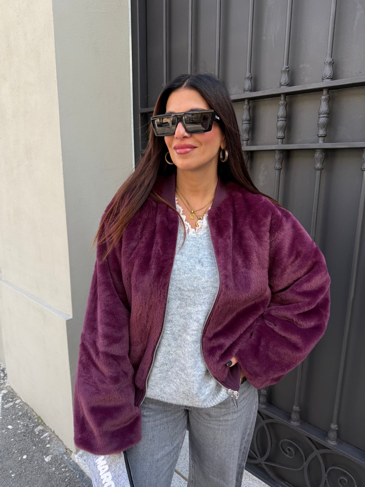Bomber pelliccia “Dana” ONLY