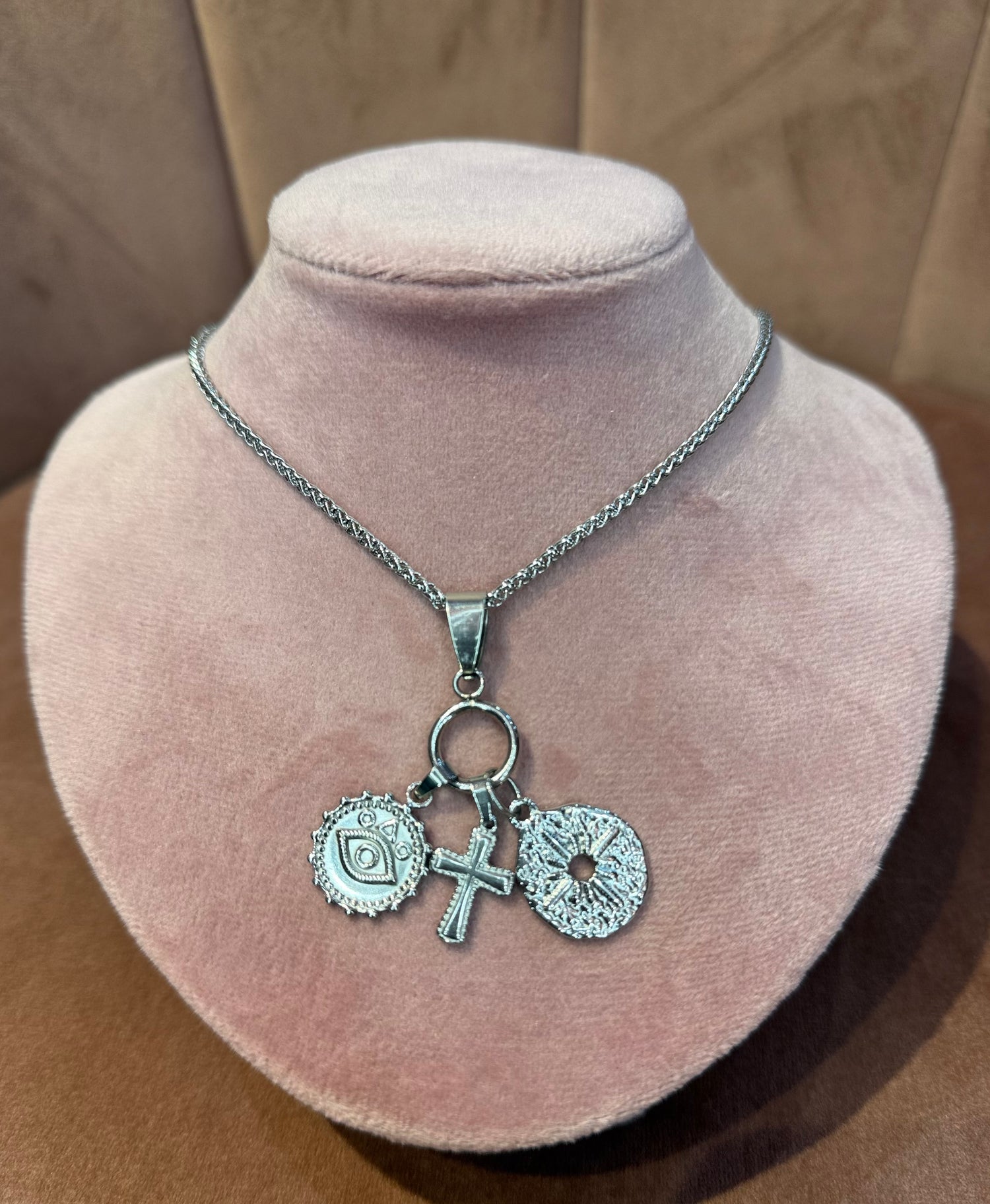 Collana Silver “3 Charms” CRIS