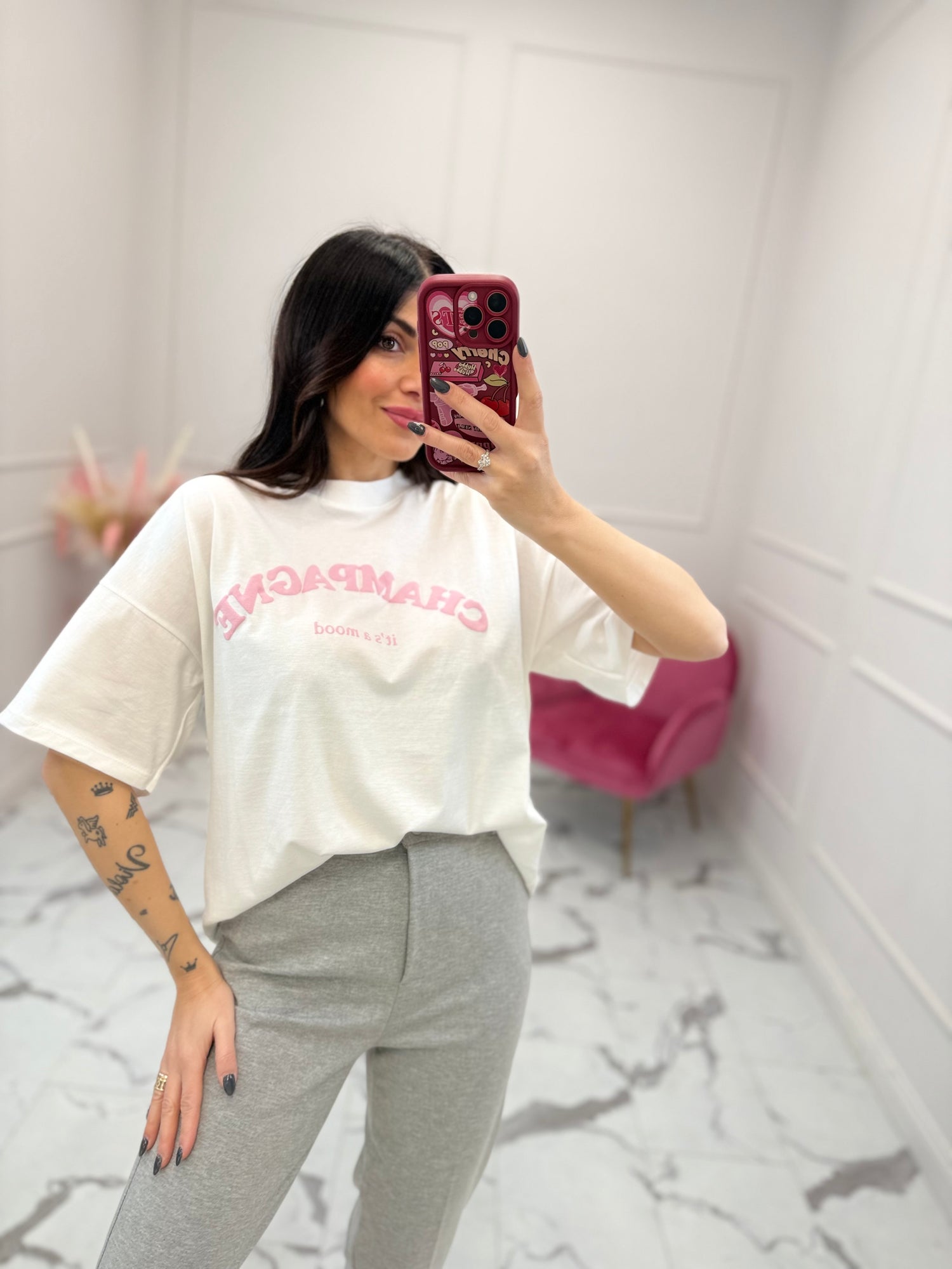 T-shirt over “Champagne Mood” VICOLO