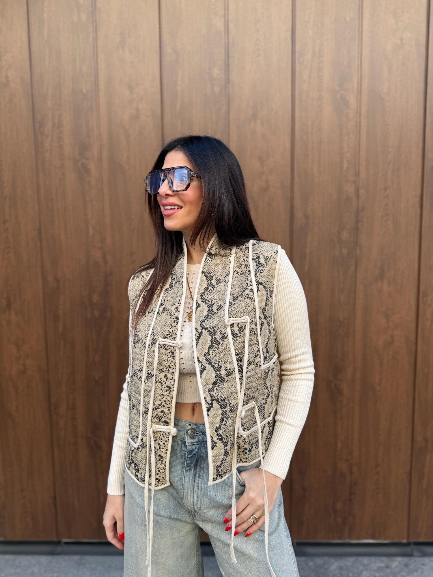 Gilet trapuntato “Phyton” ADORÉ