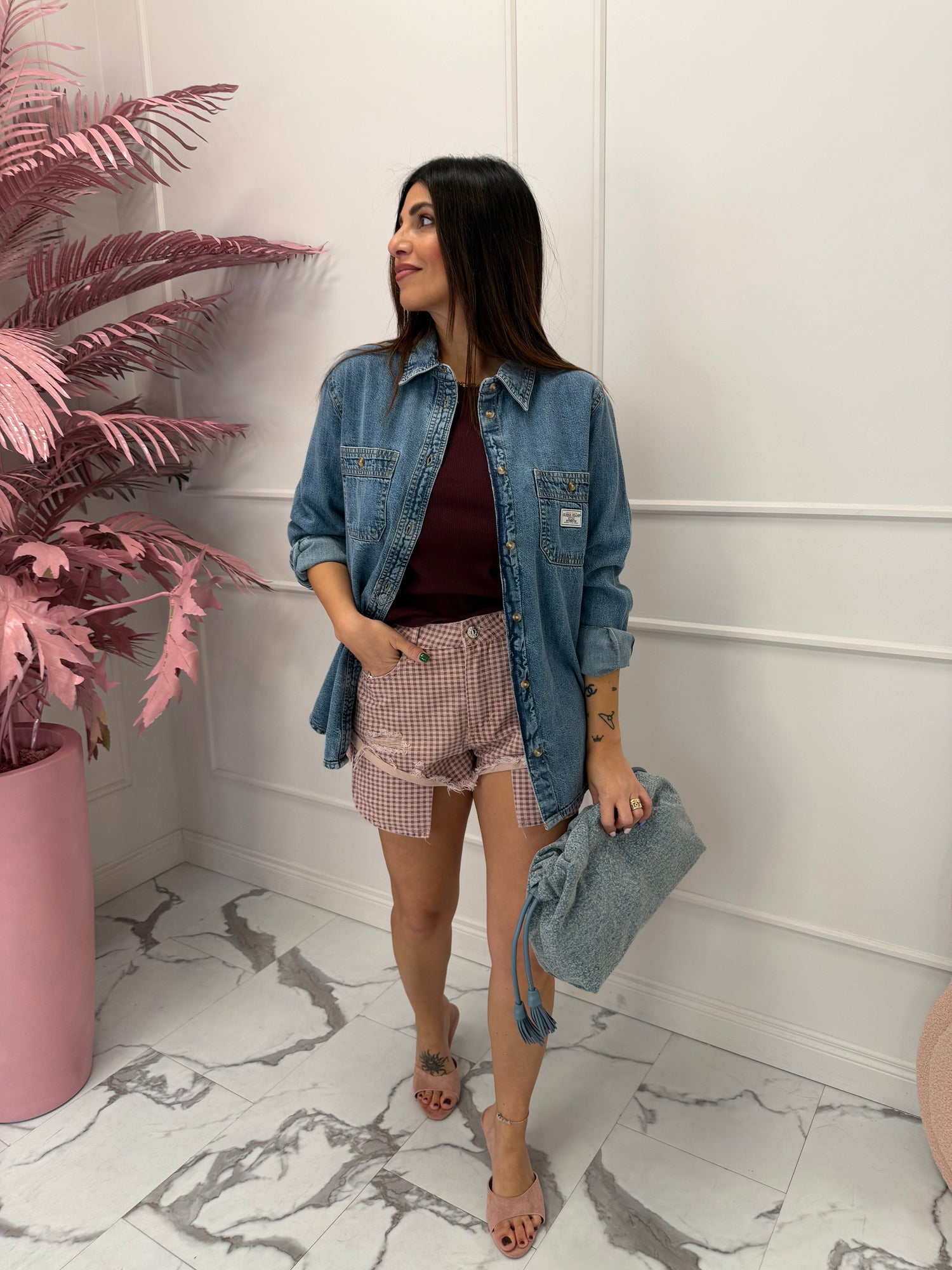 Shorts Denim  “Vichy” MONIQUE