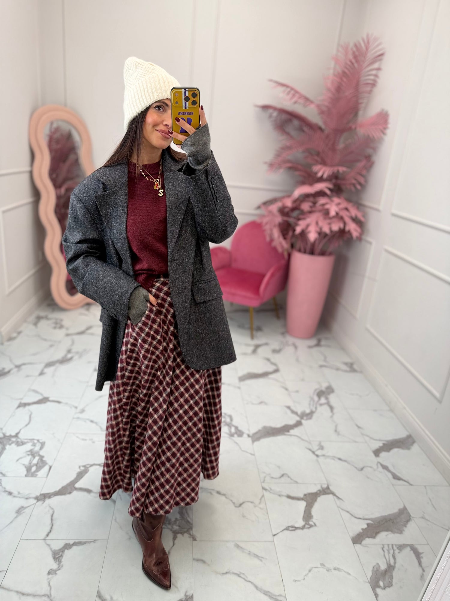 Gonna lunga quadri “Louise” LIP