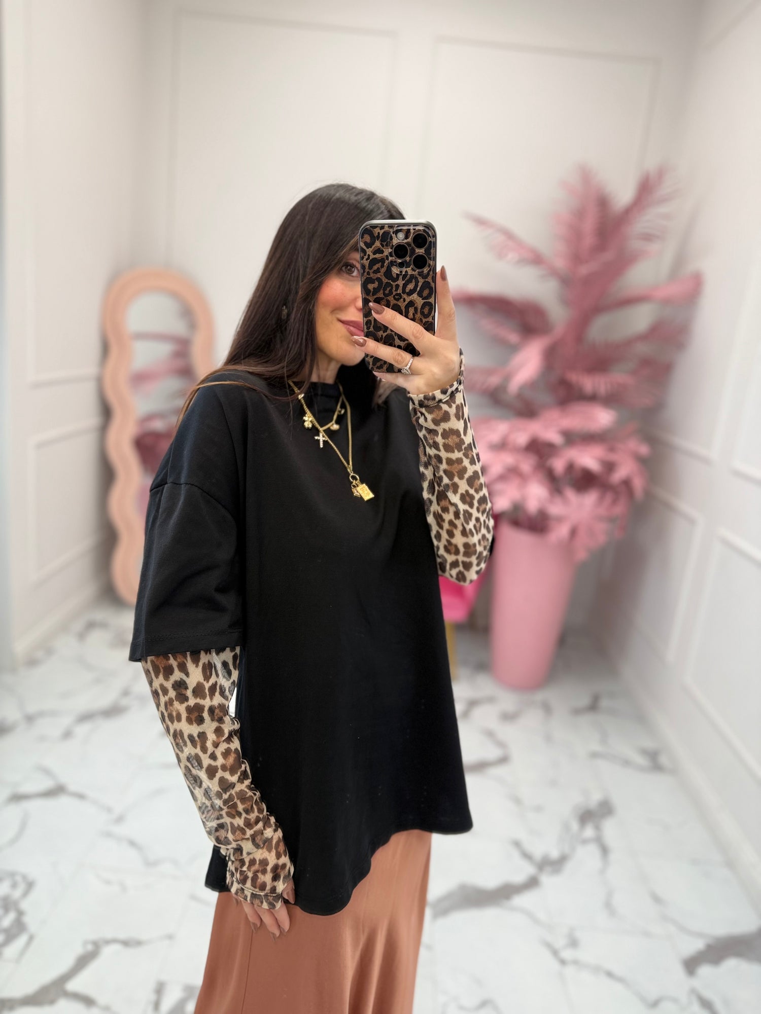 T-shirt over manica “Leopard” LIP