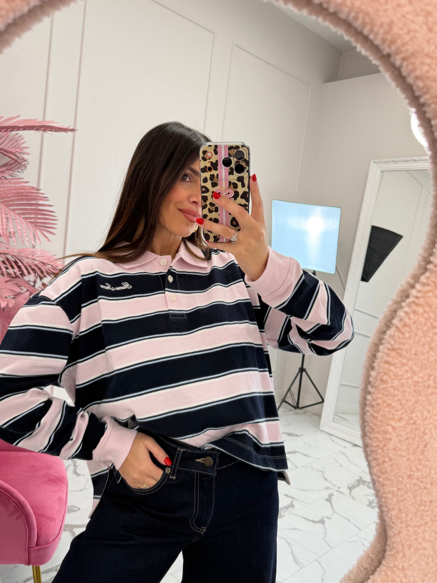 Polo over righe GUESS JEANS