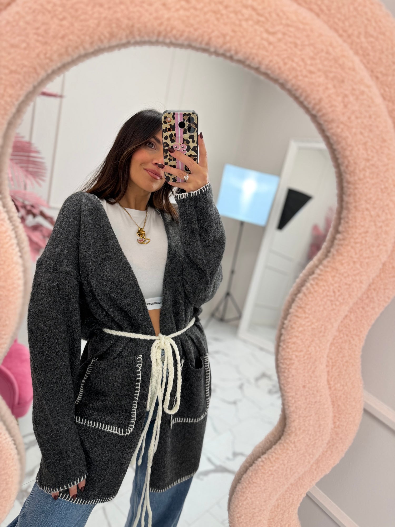 Cardigan con fusciacca MONIQUE