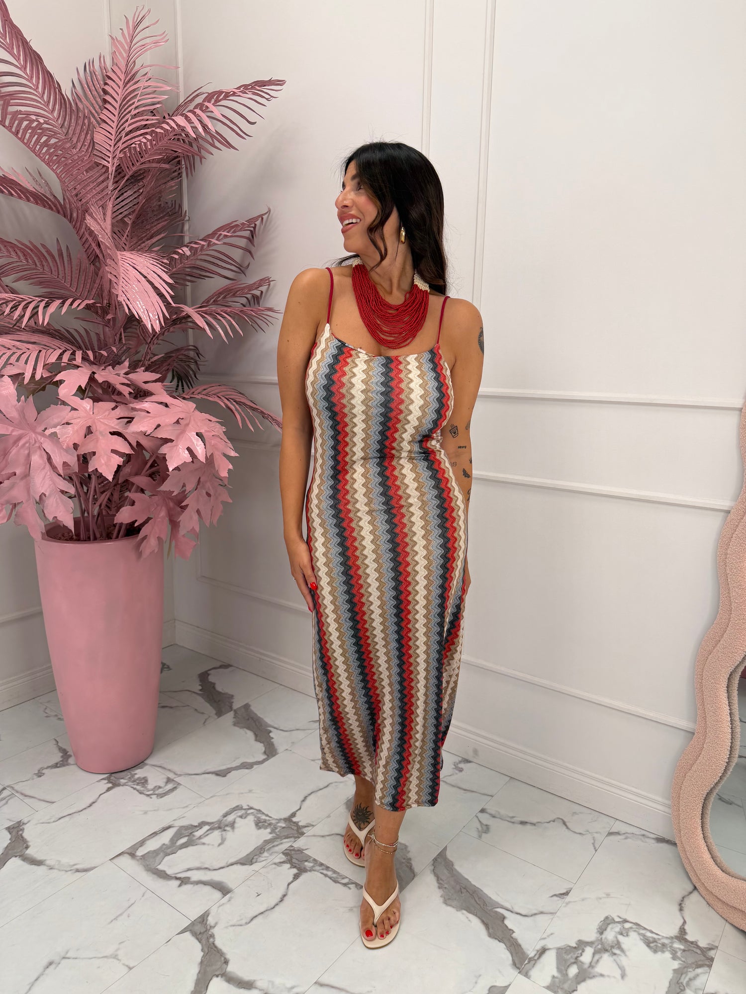 Abito stretch “Chevron print” LIP