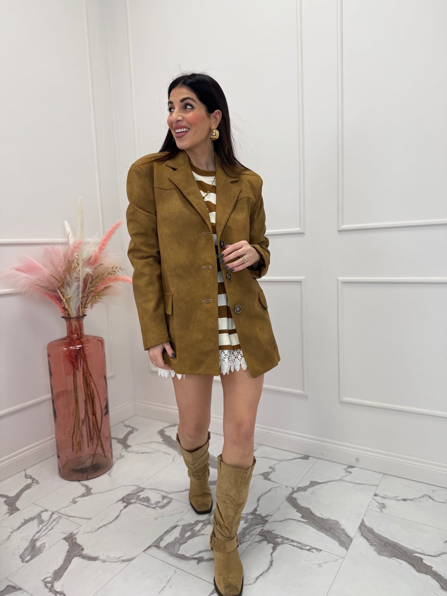 Blazer in suede HAVE ONE