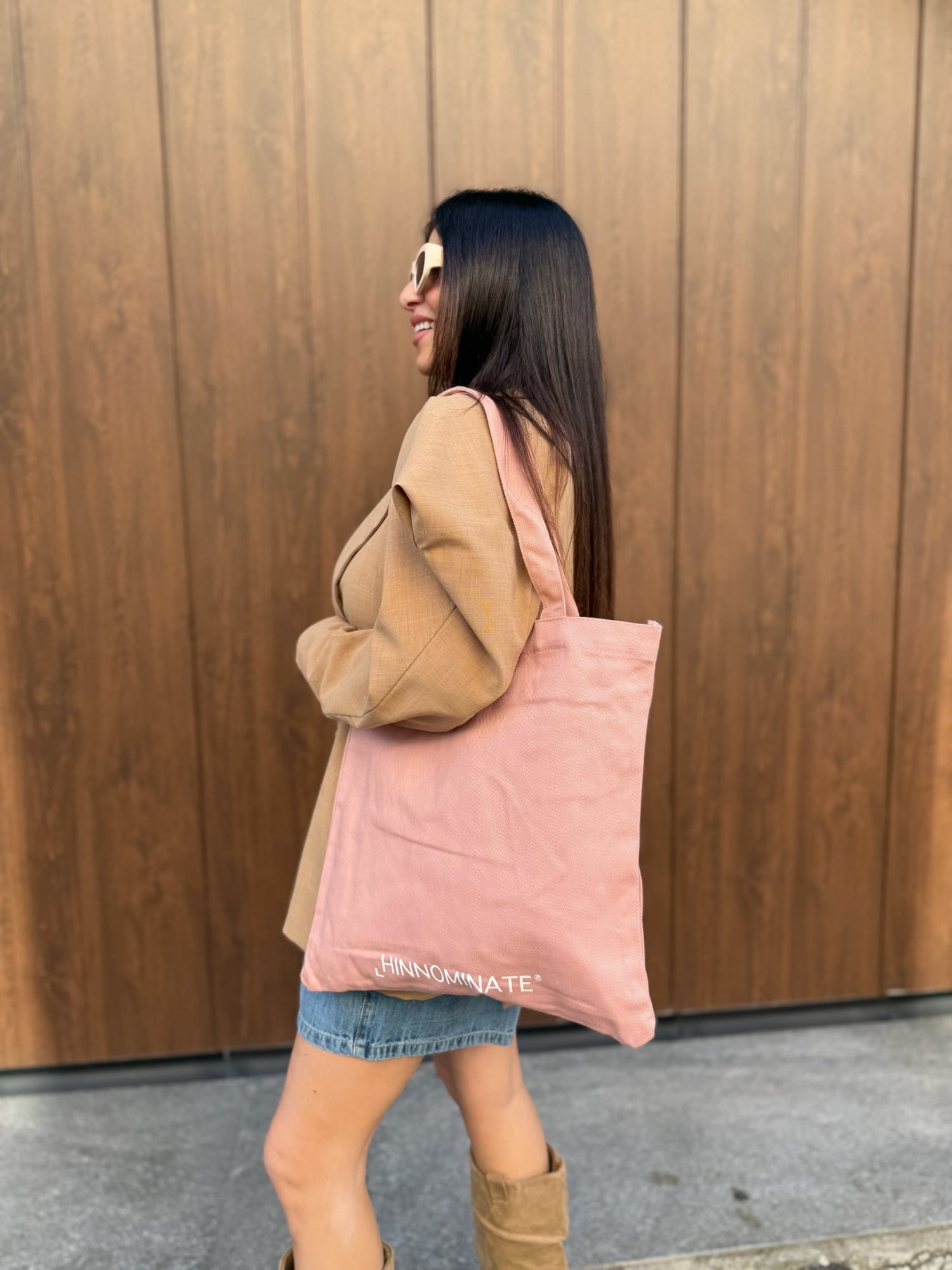 Tote bag in canvas con stampa HINNOMINATE