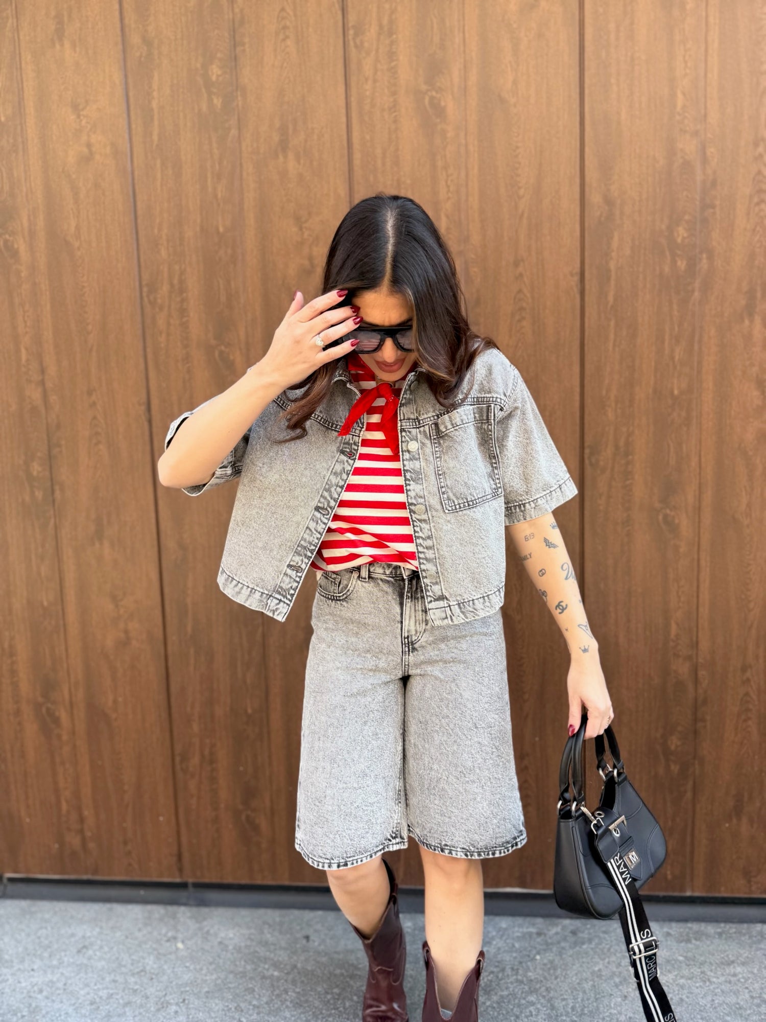 Camicia corta denim “Laura” JJXX