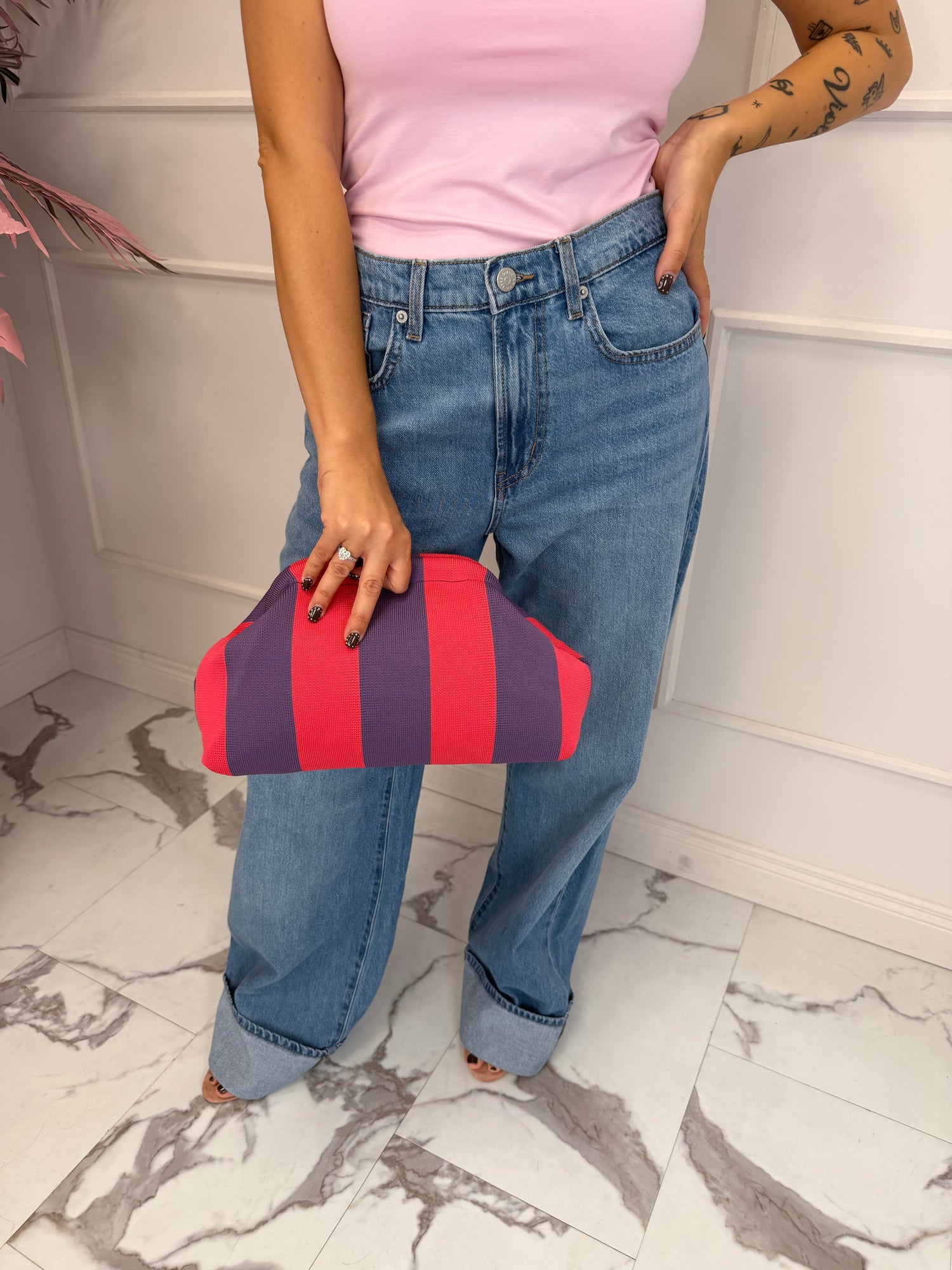 Borsa pouch  “Millerighe” LIP