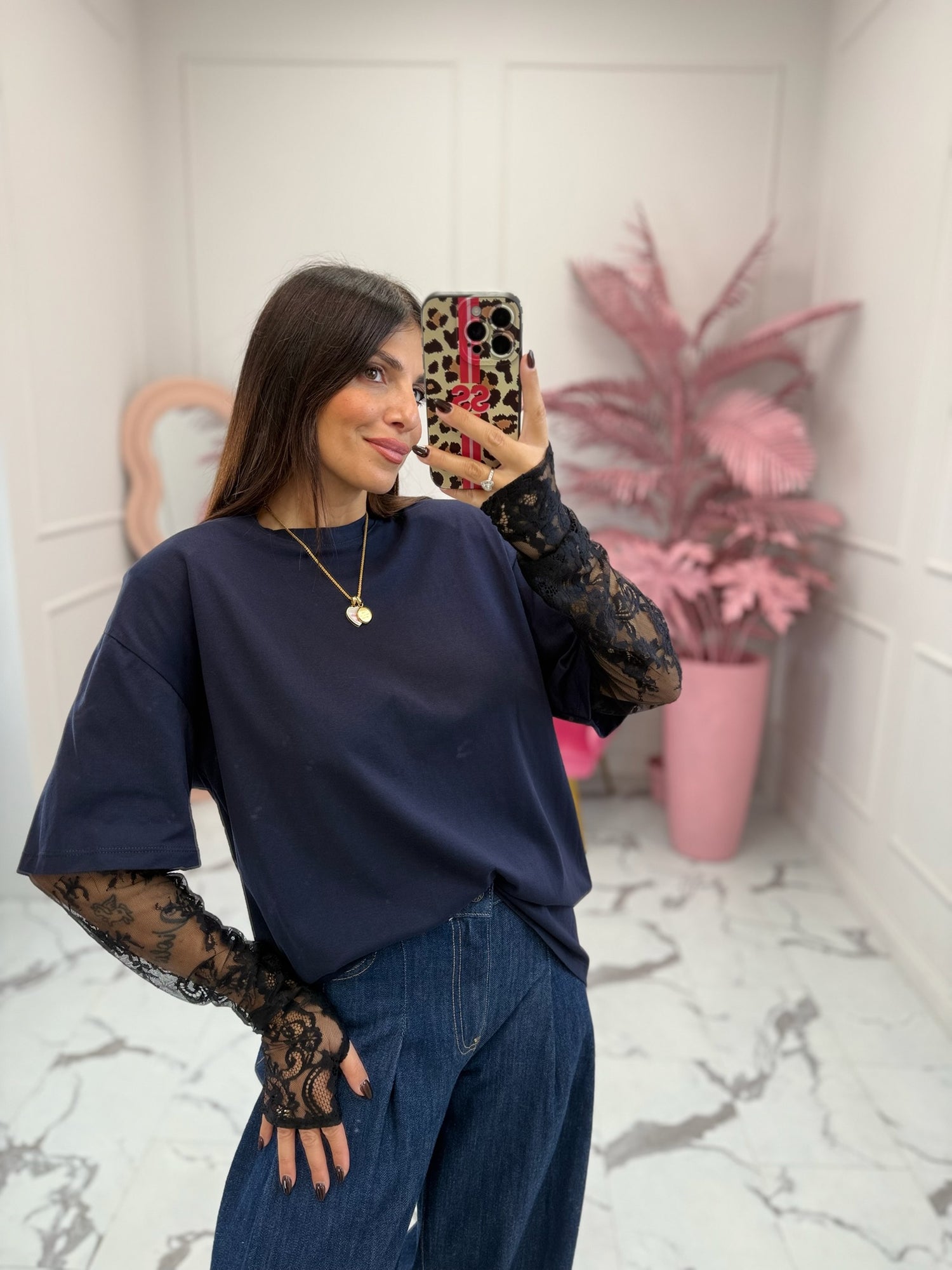 T-shirt manica pizzo VICOLO