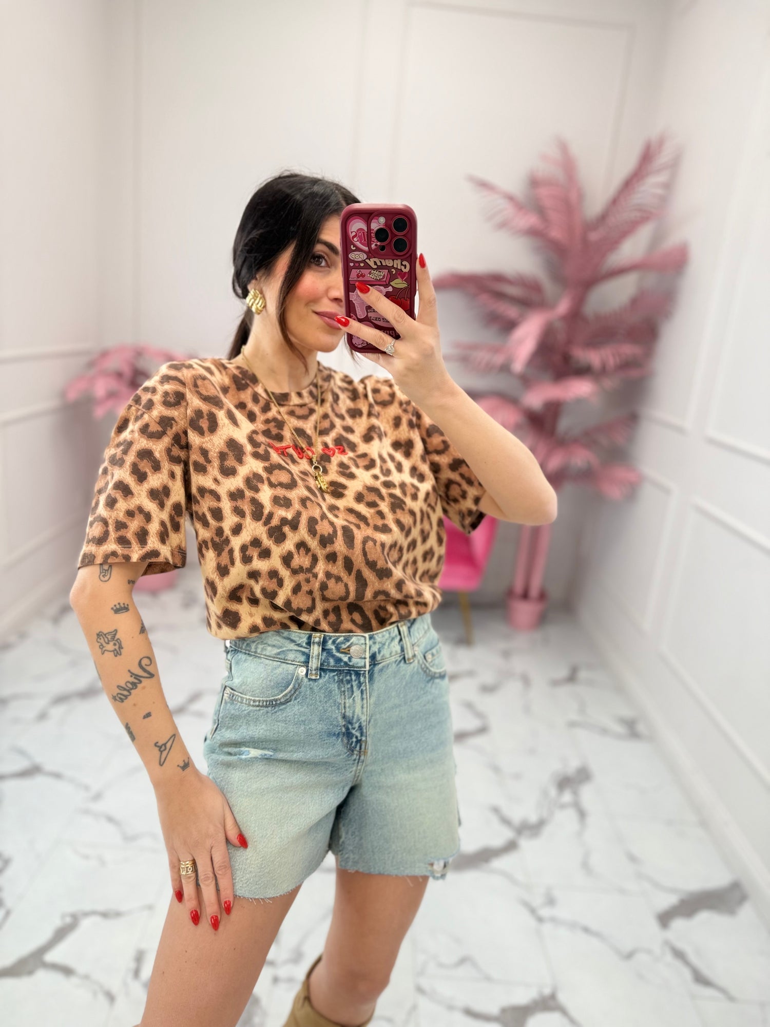 T-shirt Leopard “So cute” LUMINA