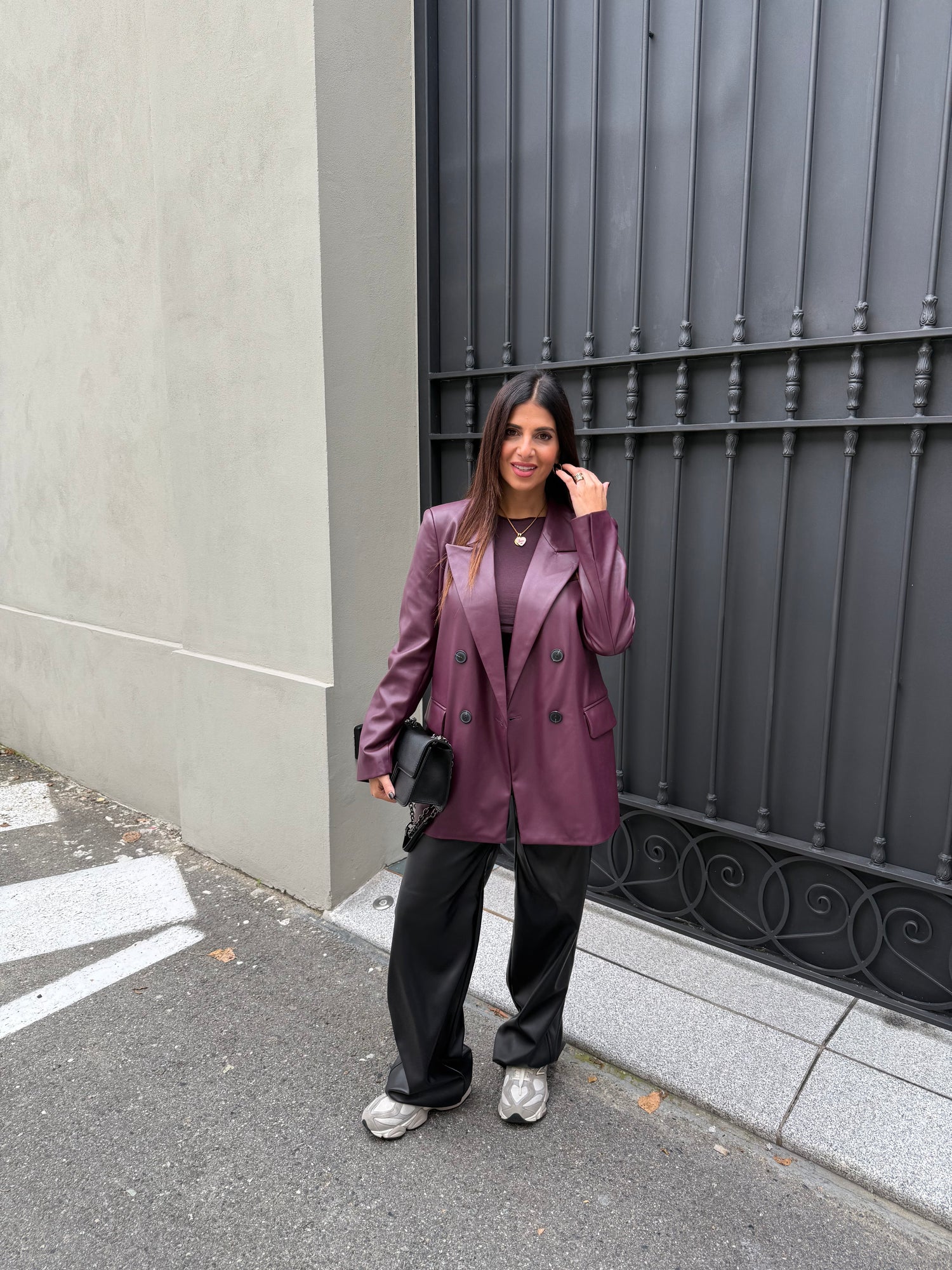 Pantalone Tokyo “Hannah” ecopelle JJXX