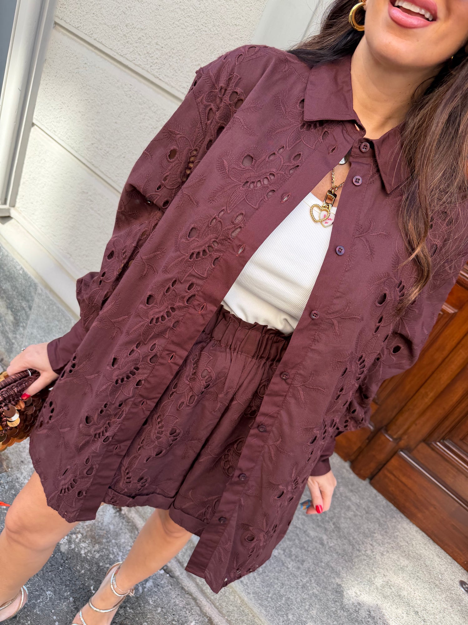 Camicia lunga “Sangallo” GLAMOROUS