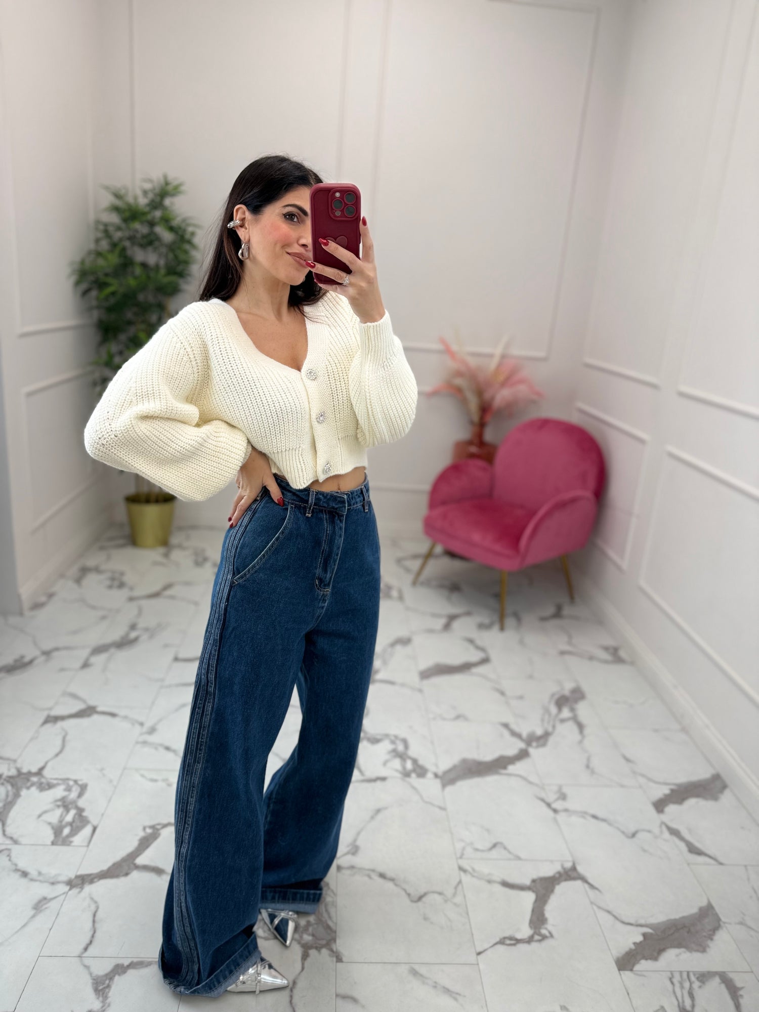 Cardigan bottoni gioiello HAVE ONE