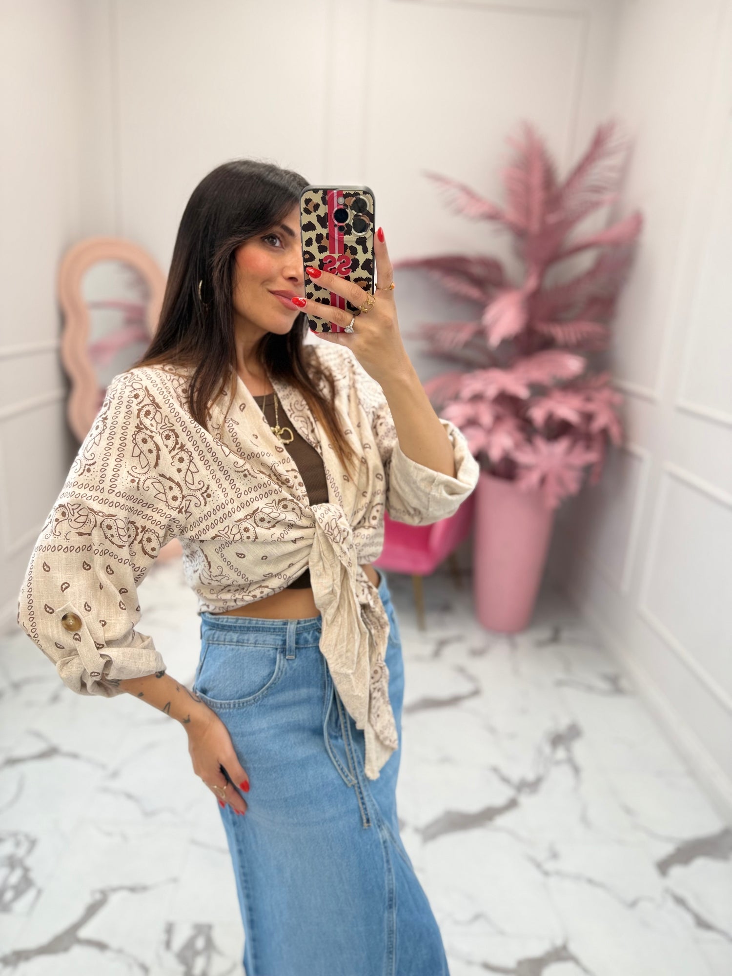 Camicia con nodo “Wild” LIP