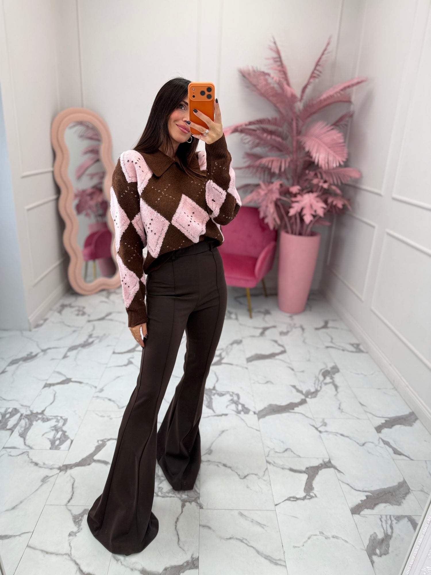 Maglioncino “pink rhombus” COMPANIA FANTASTICA