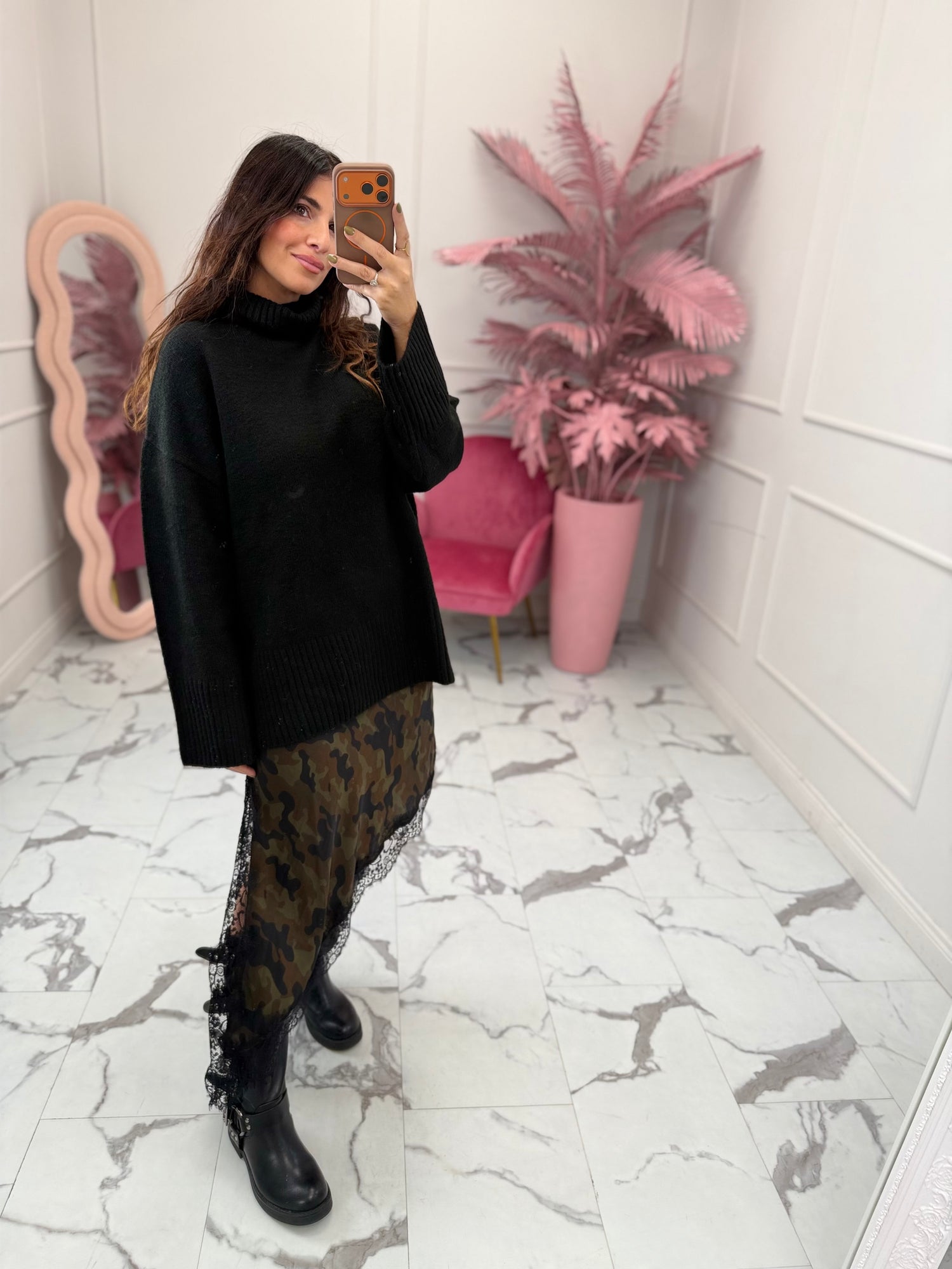 Gonna asimmetrica “Camo Lace”  Lumina