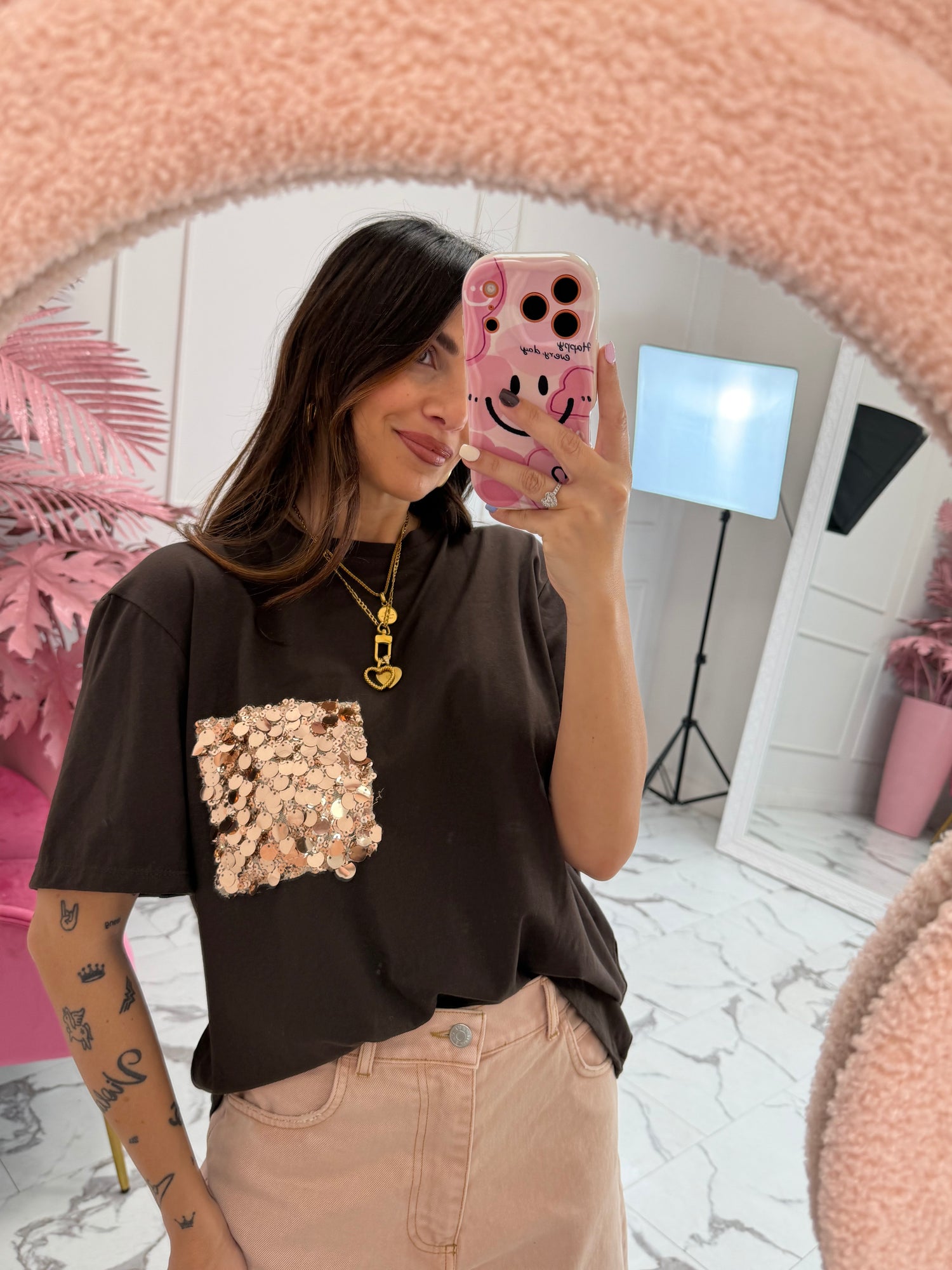 T-shirt taschino paillettes “Jolie” LIP