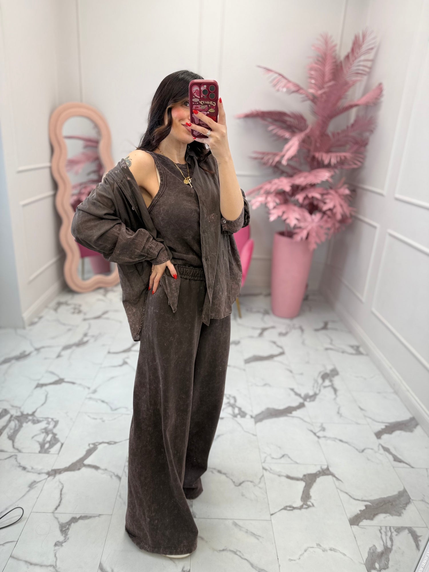 Pantalone palazzo “Stone wash” VICOLO