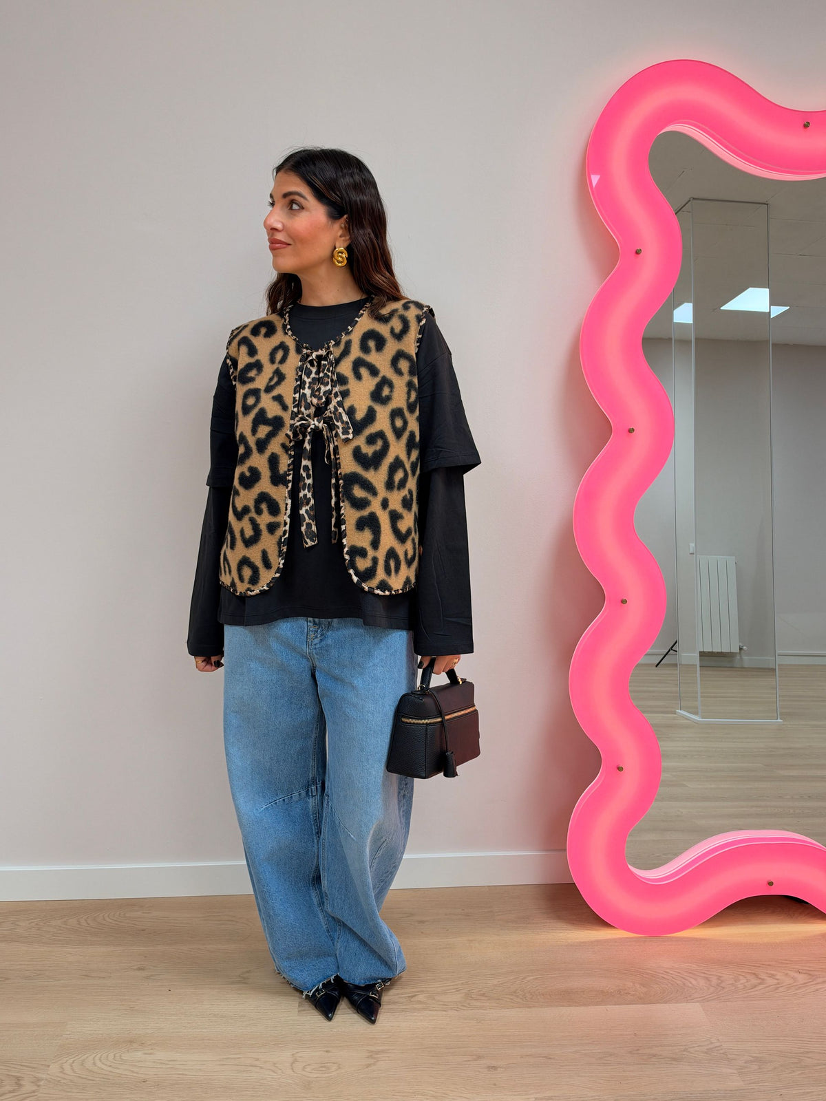 Gilet pile leopard LIP