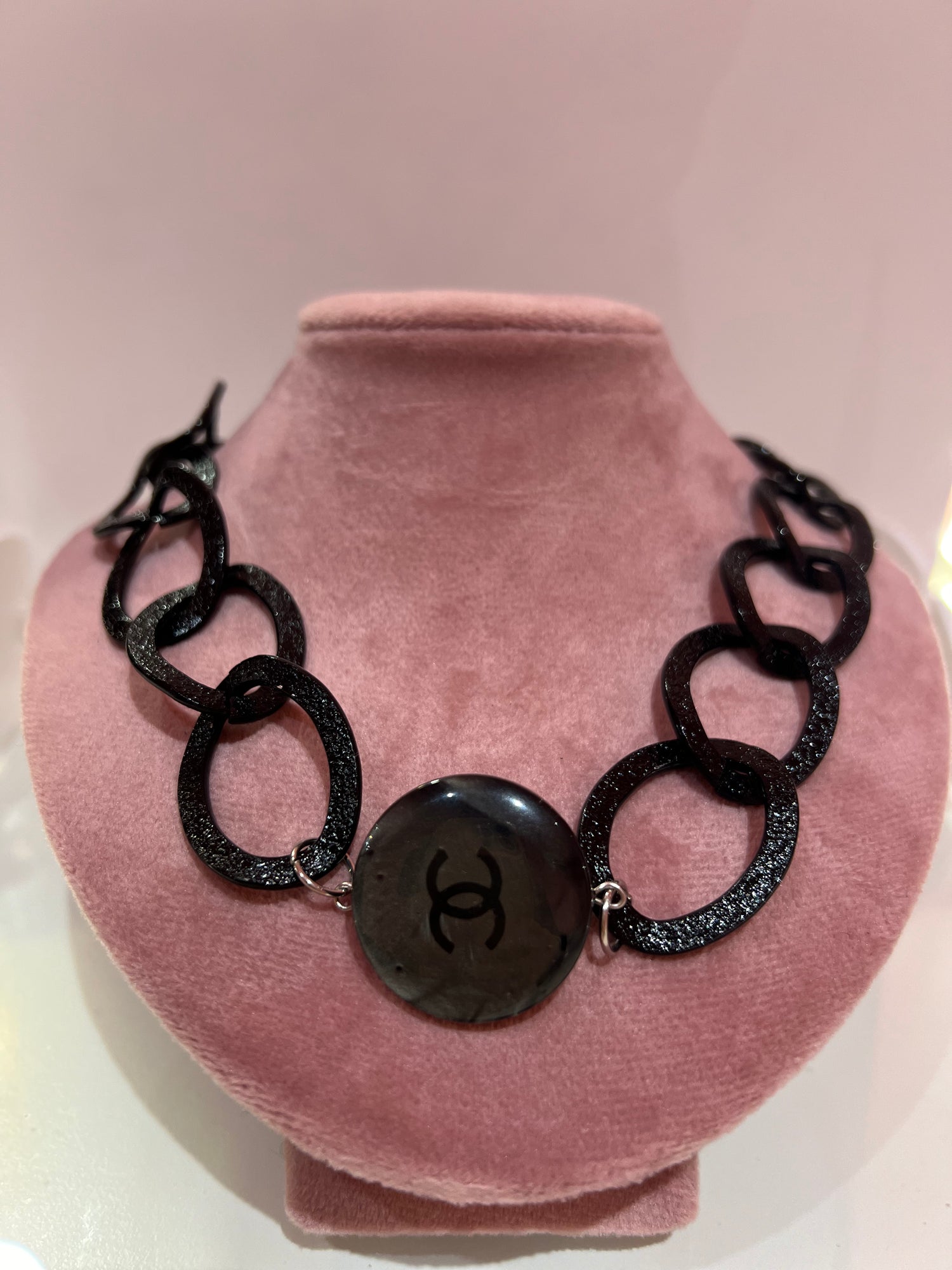 Collana “Bottone” vintage Black LIP