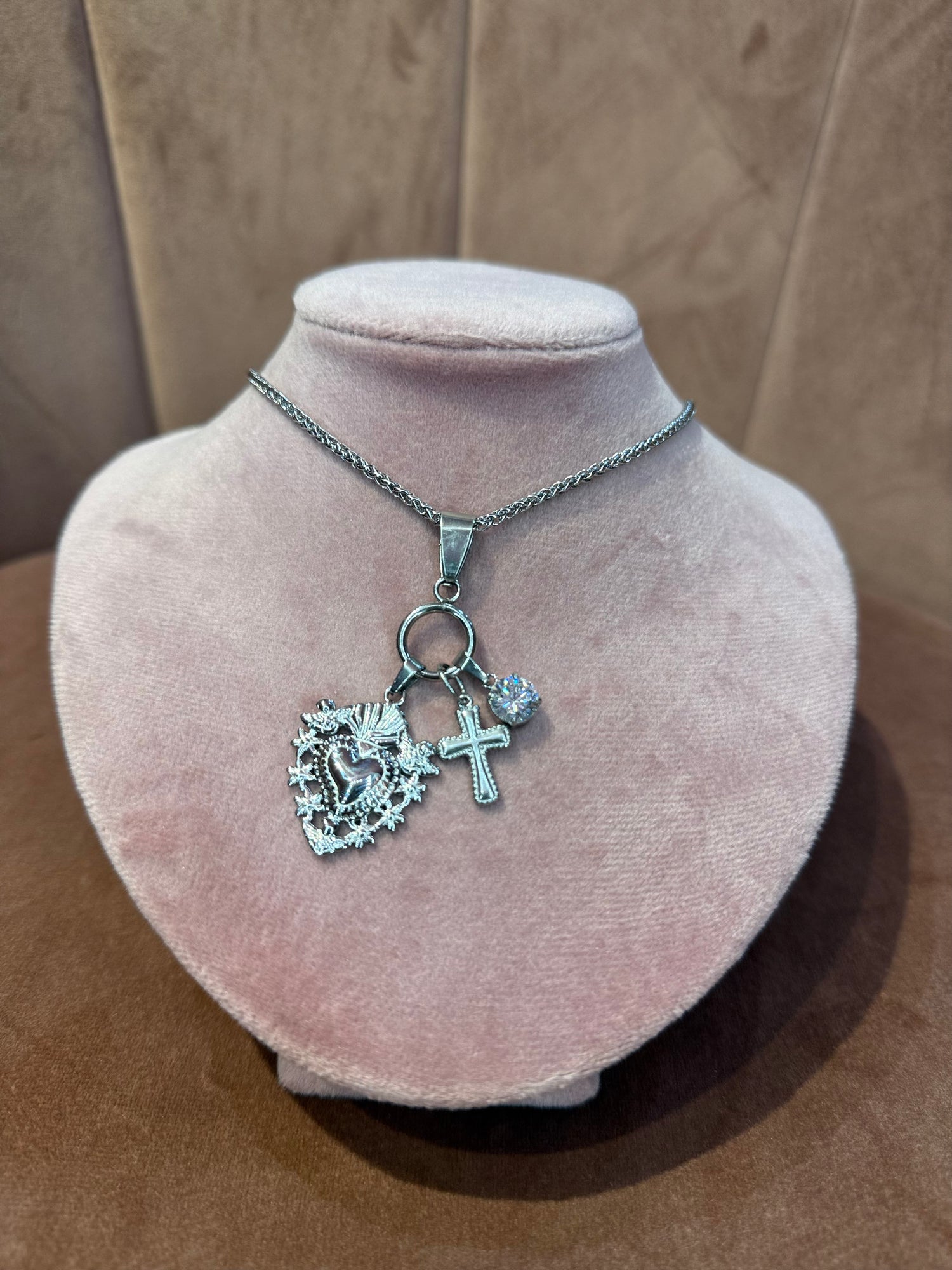 Collana Silver “3 Charms” CRIS