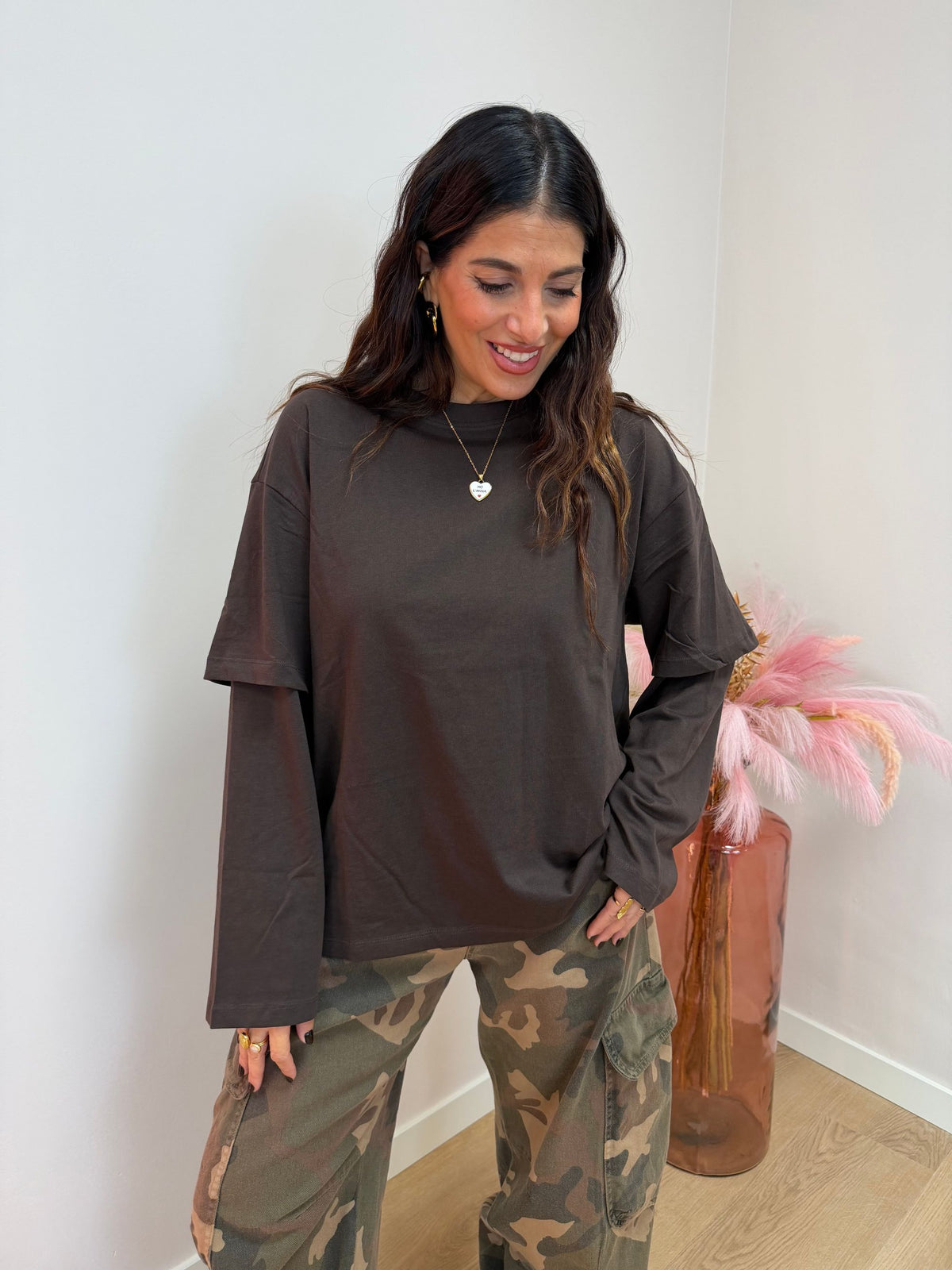 T-shirt combinata Freja ONLY