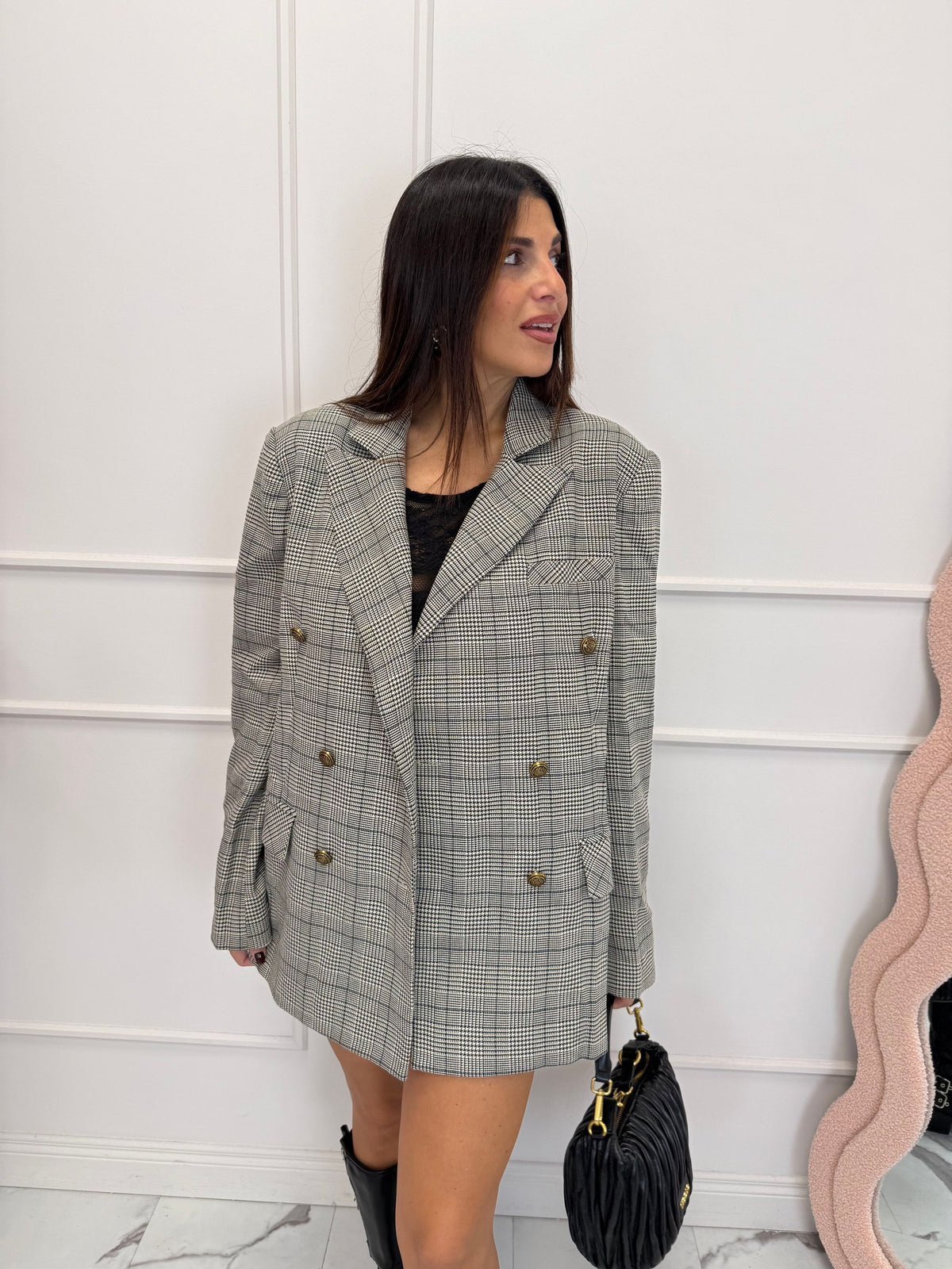 Blazer doppiopetto Check GLAMOROUS