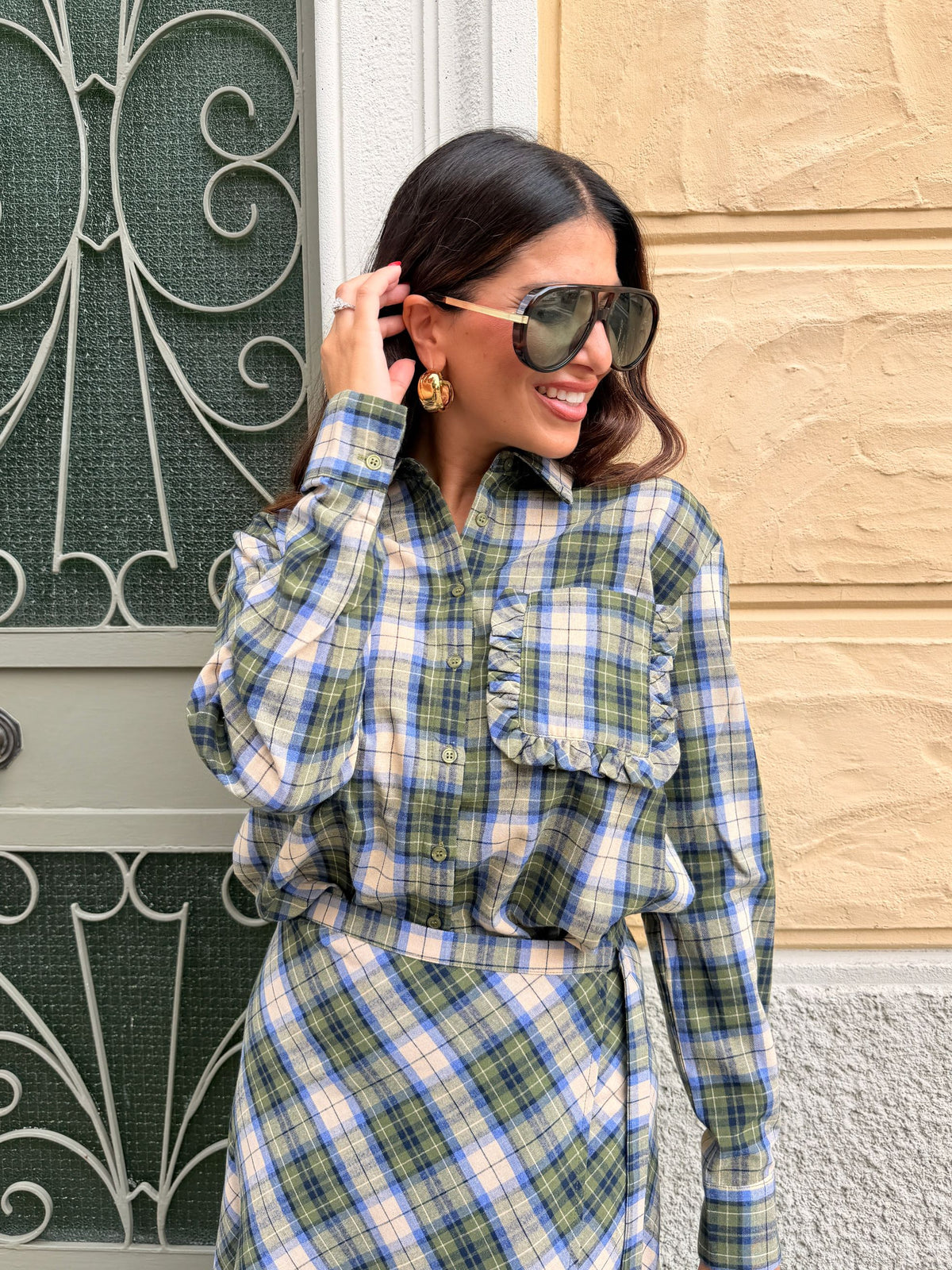 Camicia quadri taschino rouches COMPANIA FANTASTICA