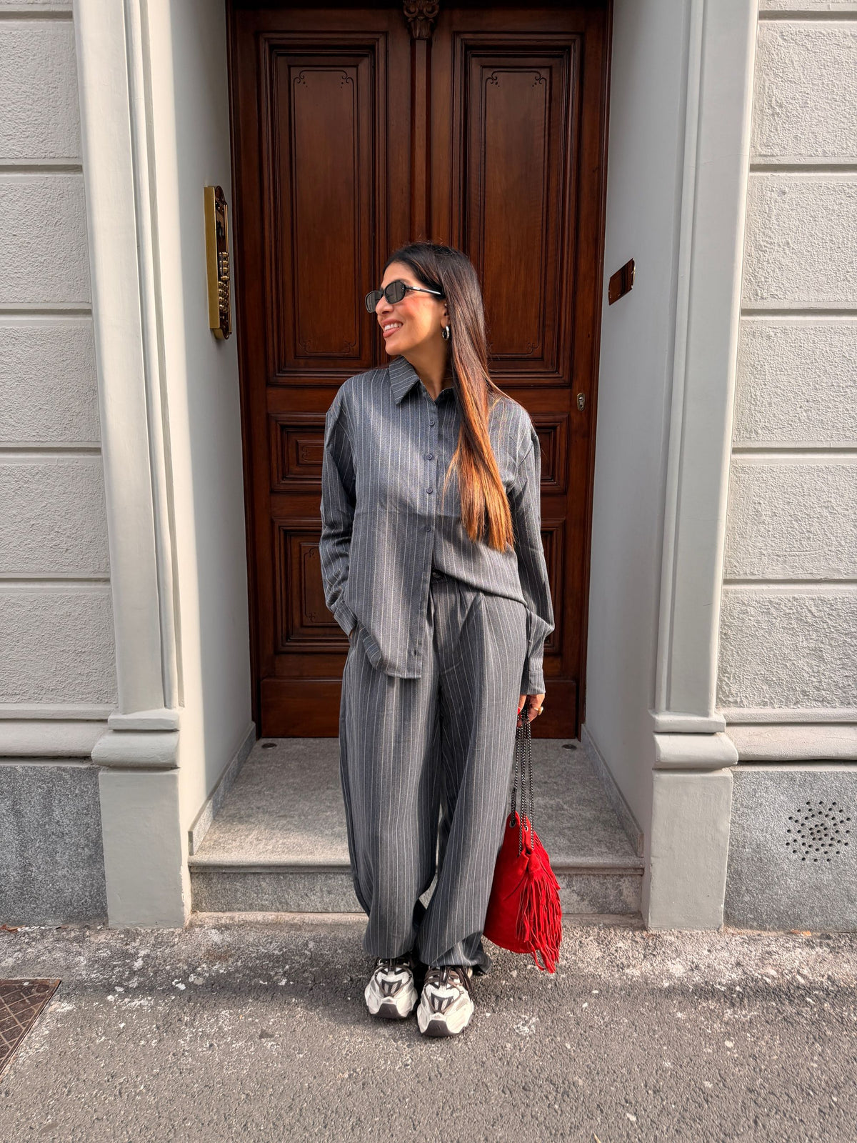 Pantalone gessato COMPANIA FANTASTICA