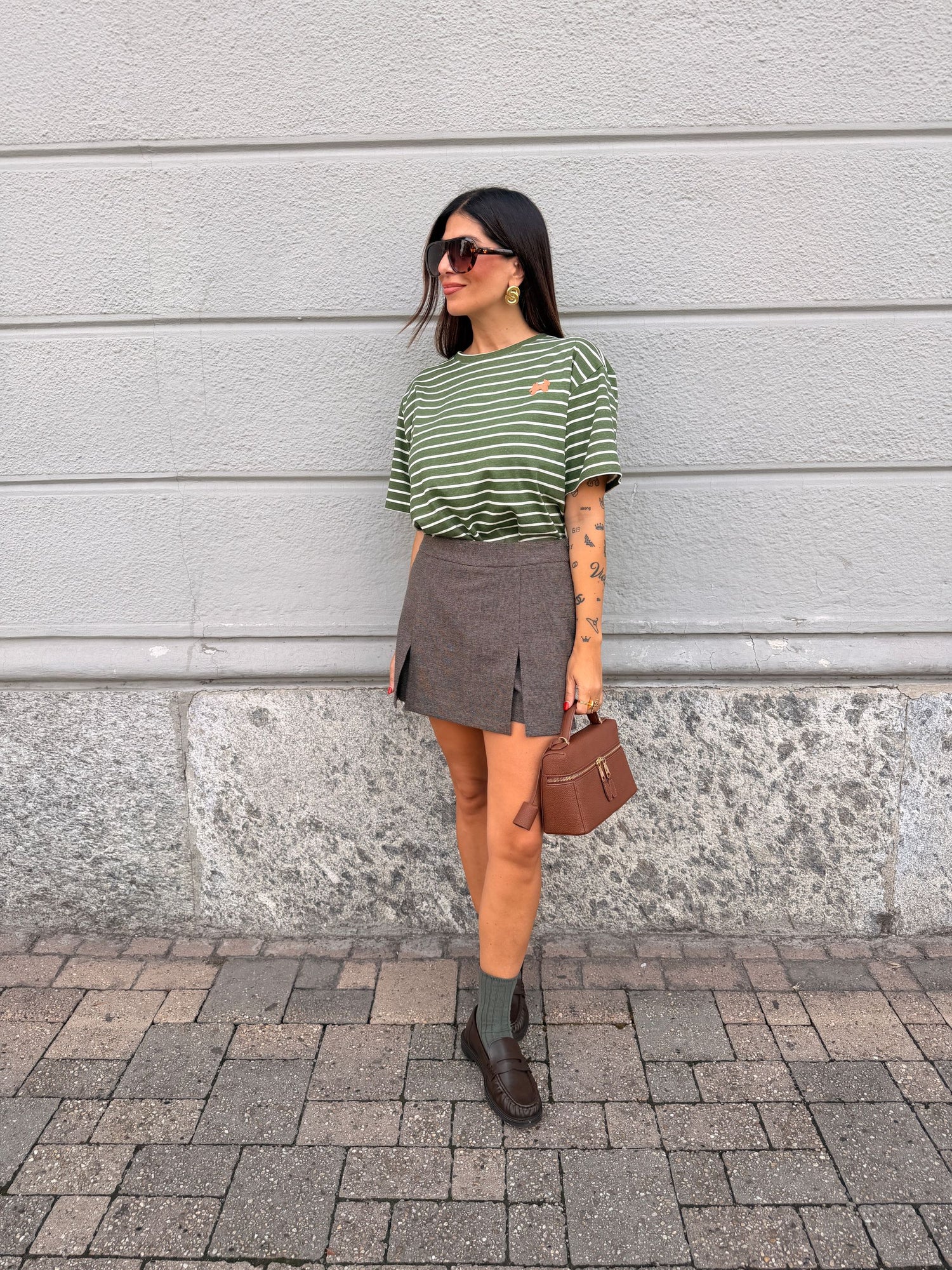 T-shirt cotone righe COMPANIA FANTASTICA