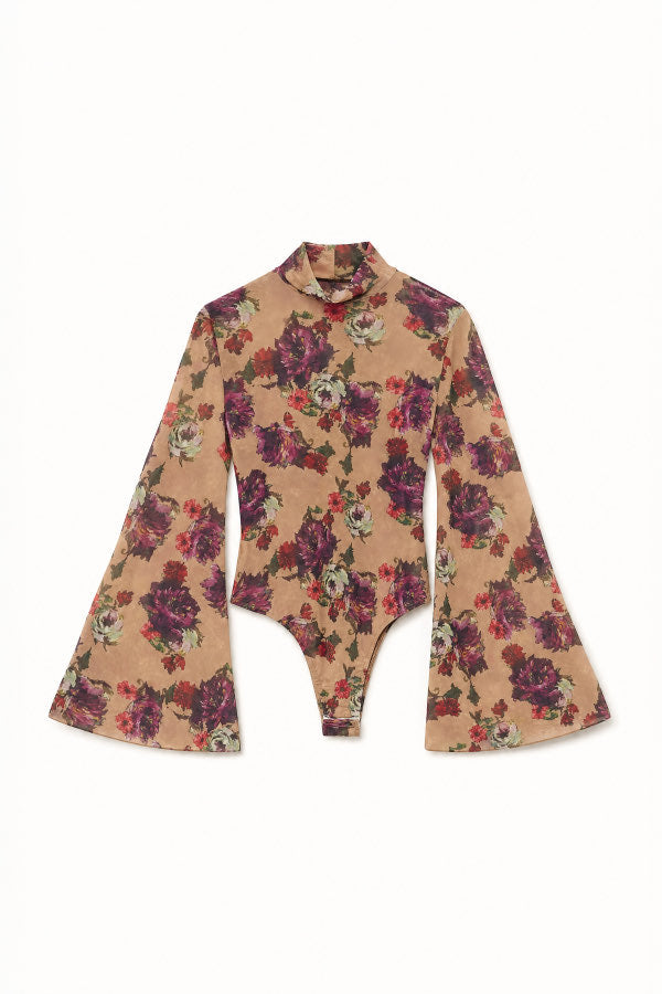 Body manica ampia Flowers LUMINA