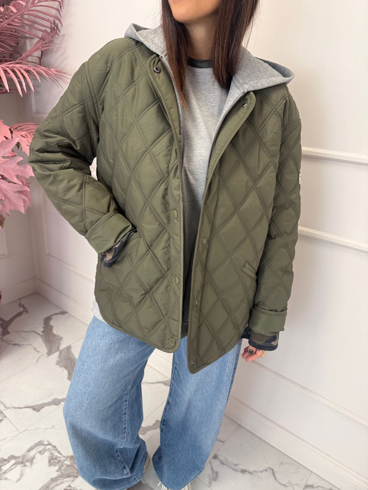 Giacca trapuntata cappuccio GUESS JEANS