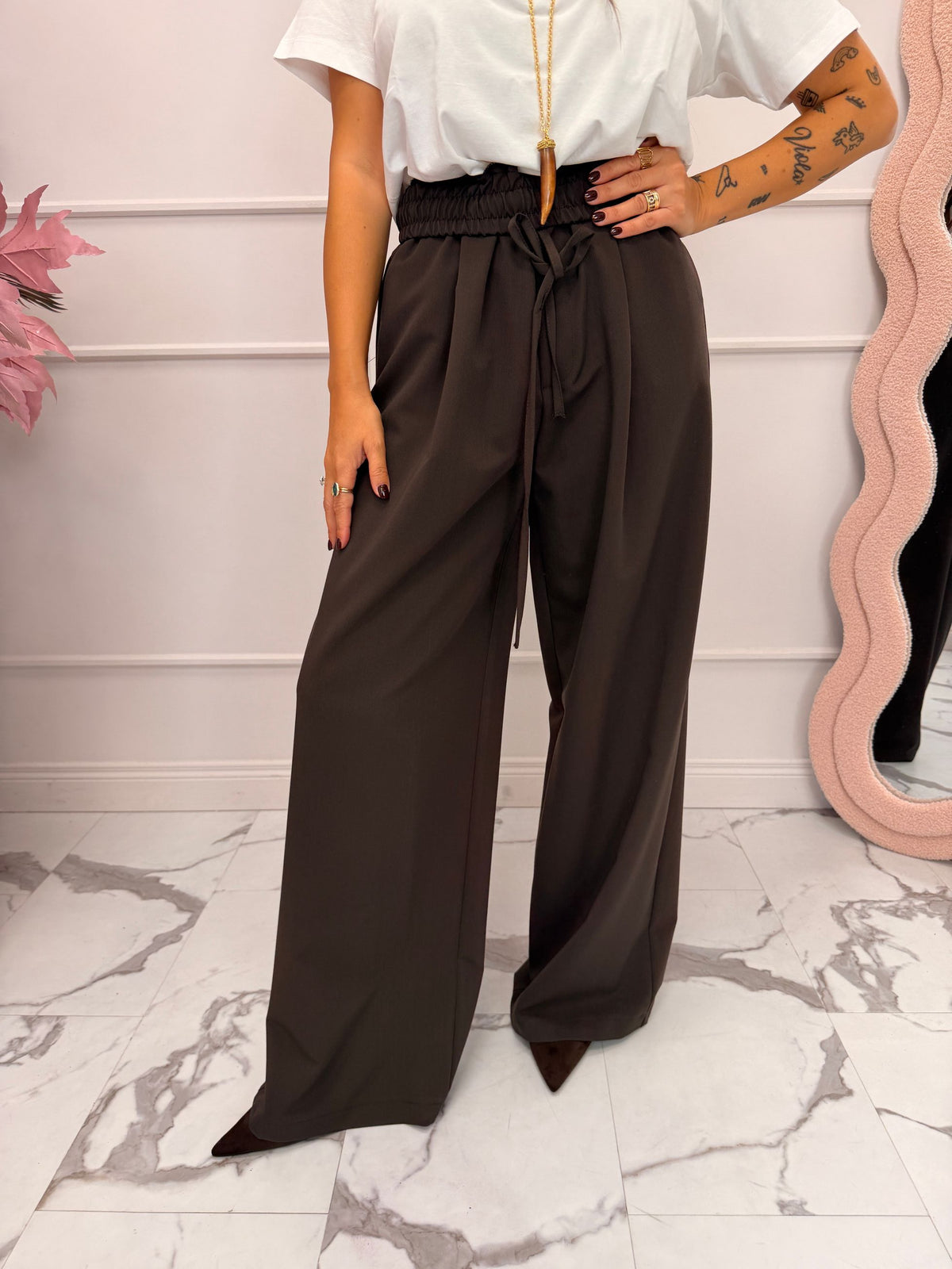 Pantalone con coulisse Volant VICOLO