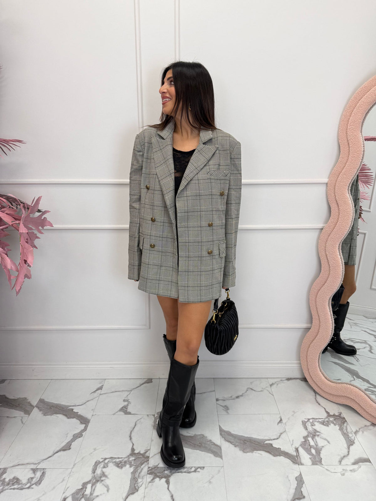 Blazer doppiopetto Check GLAMOROUS