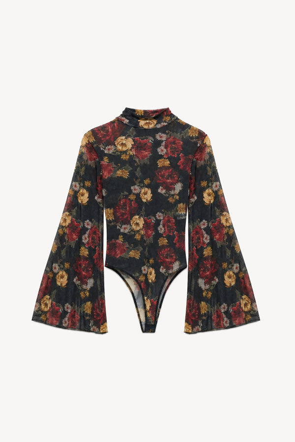 Body manica ampia Flowers LUMINA