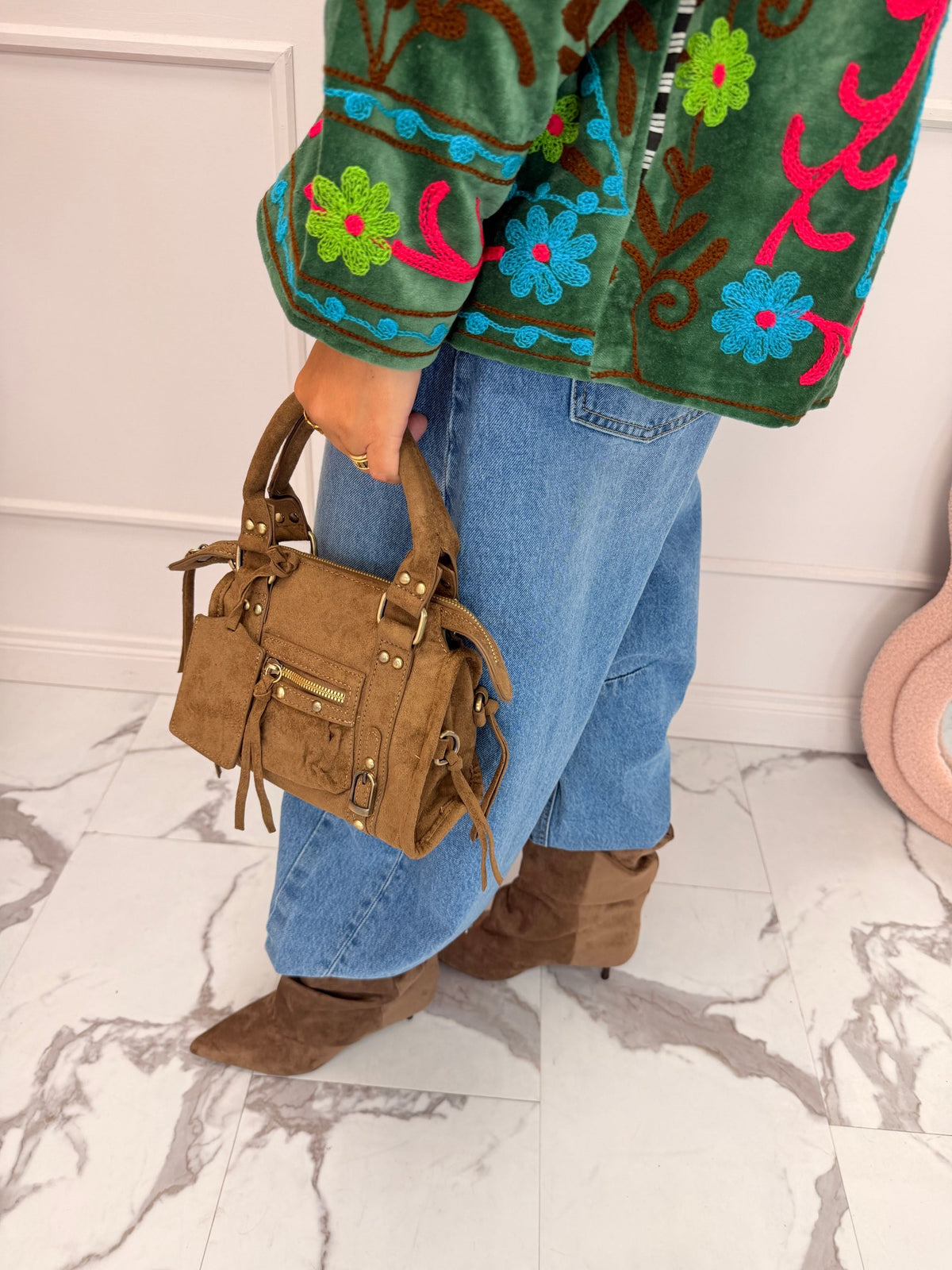 Borsa suede borchie Town LIP