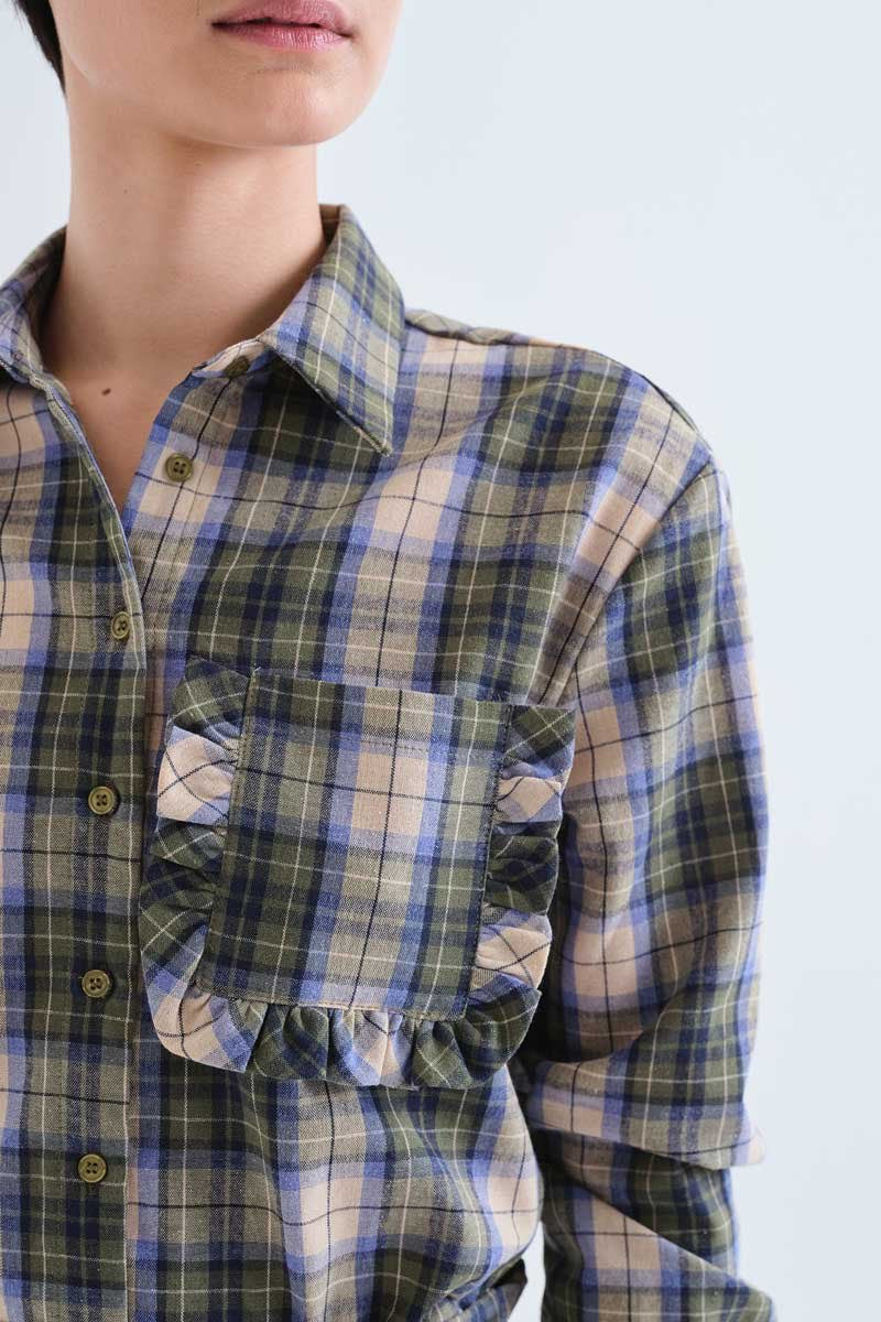 Camicia quadri taschino rouches COMPANIA FANTASTICA