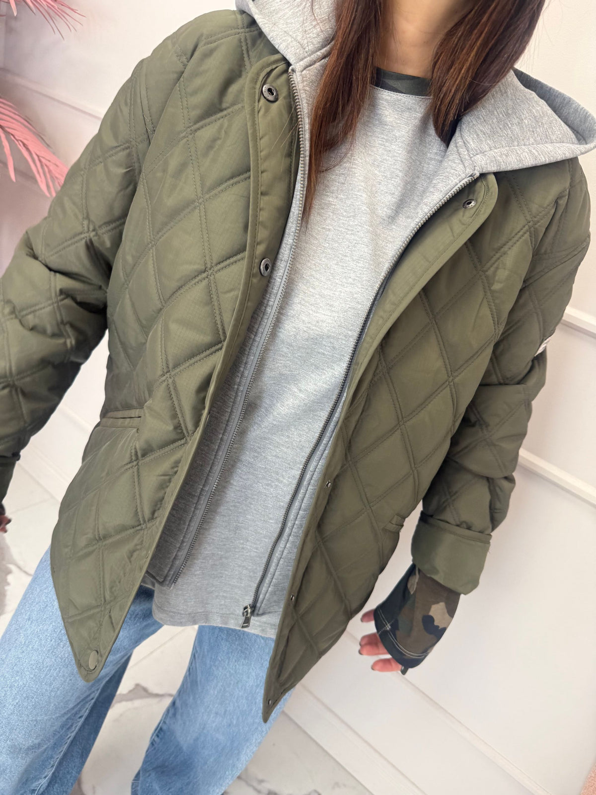Giacca trapuntata cappuccio GUESS JEANS
